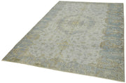 Vintage Blue Area Rug – Handmade Wool Rug Overdyed Vintage Carpet 5'9''x8'11''