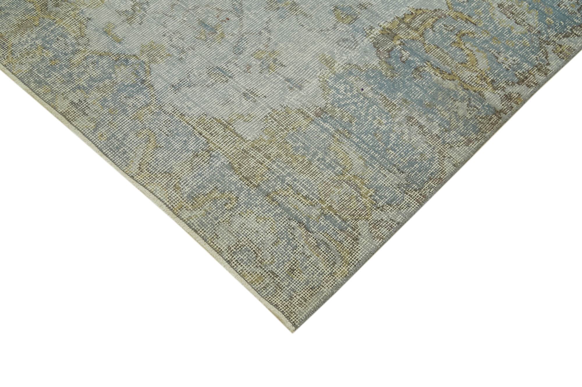 Vintage Blue Area Rug – Handmade Wool Rug Overdyed Vintage Carpet 5'9''x8'11''