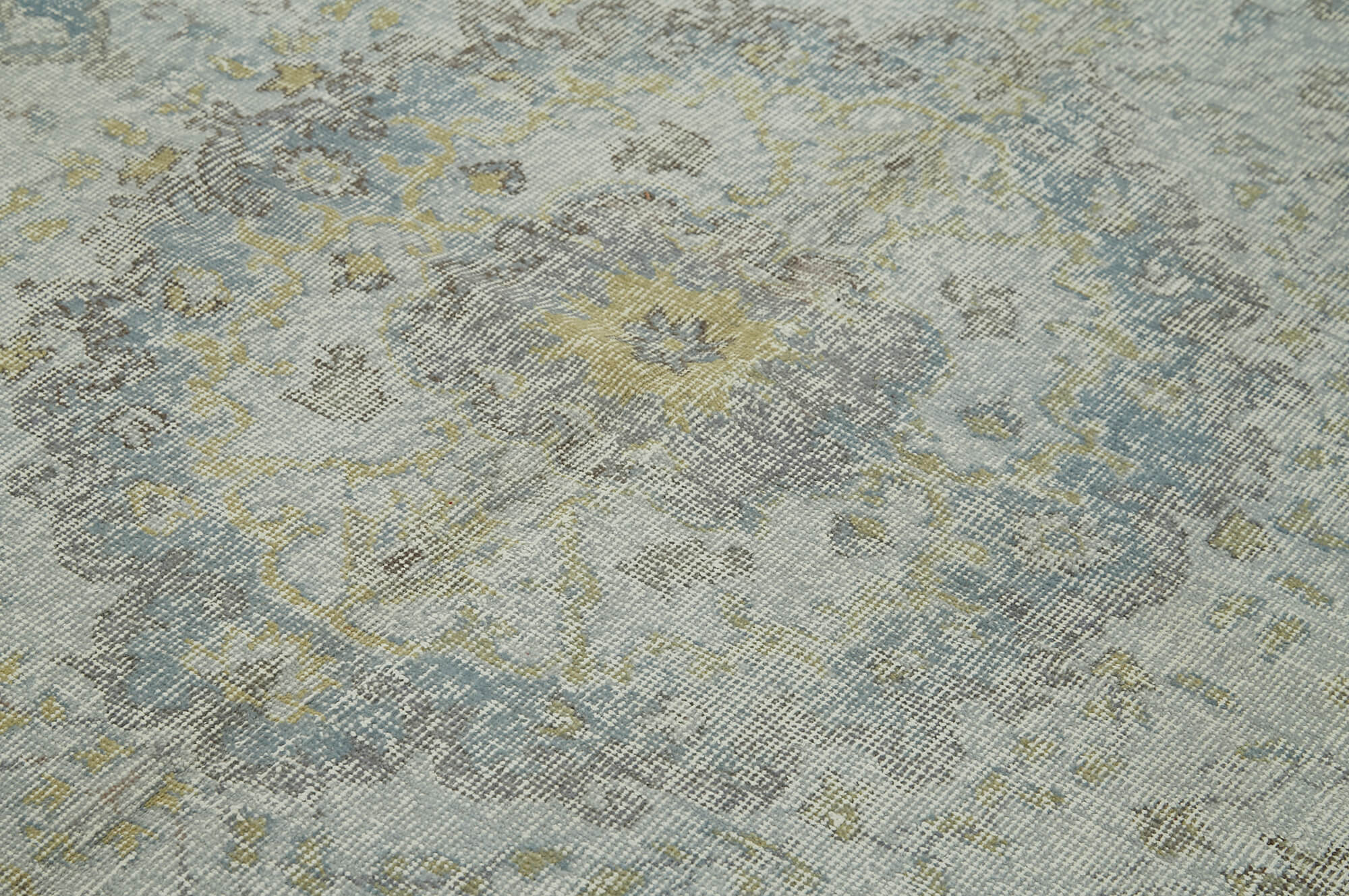 Vintage Blue Area Rug – Handmade Wool Rug Overdyed Vintage Carpet 5'9''x8'11''