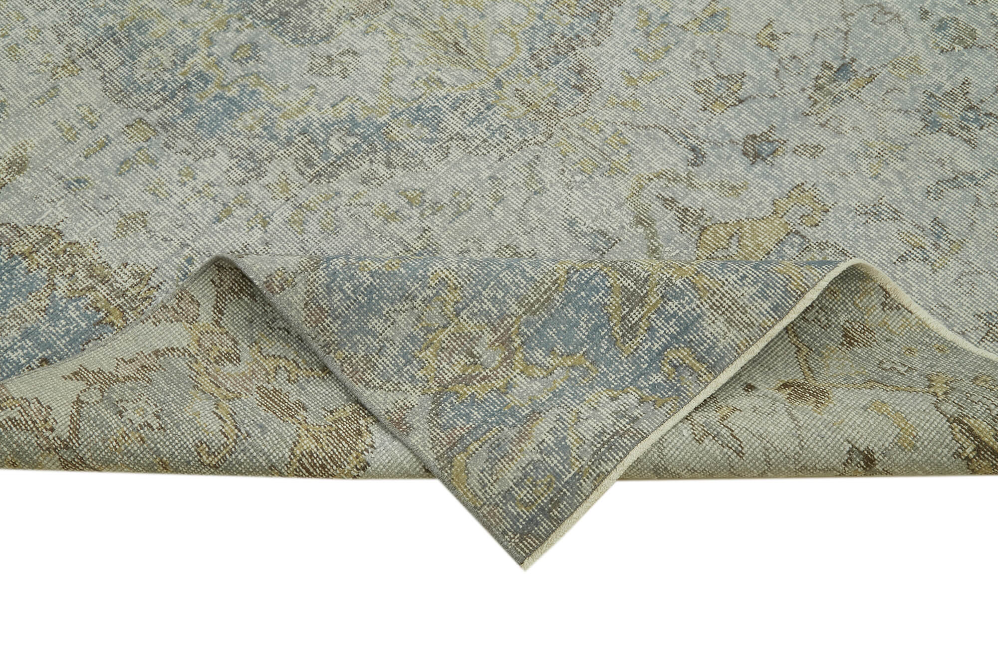 Vintage Blue Area Rug – Handmade Wool Rug Overdyed Vintage Carpet 5'9''x8'11''