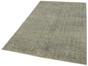 Handmade Vintage Area Rug – Overdyed Wool Rug | Turkish Hand Knotted Grey Carpet 4'9''x8'2''