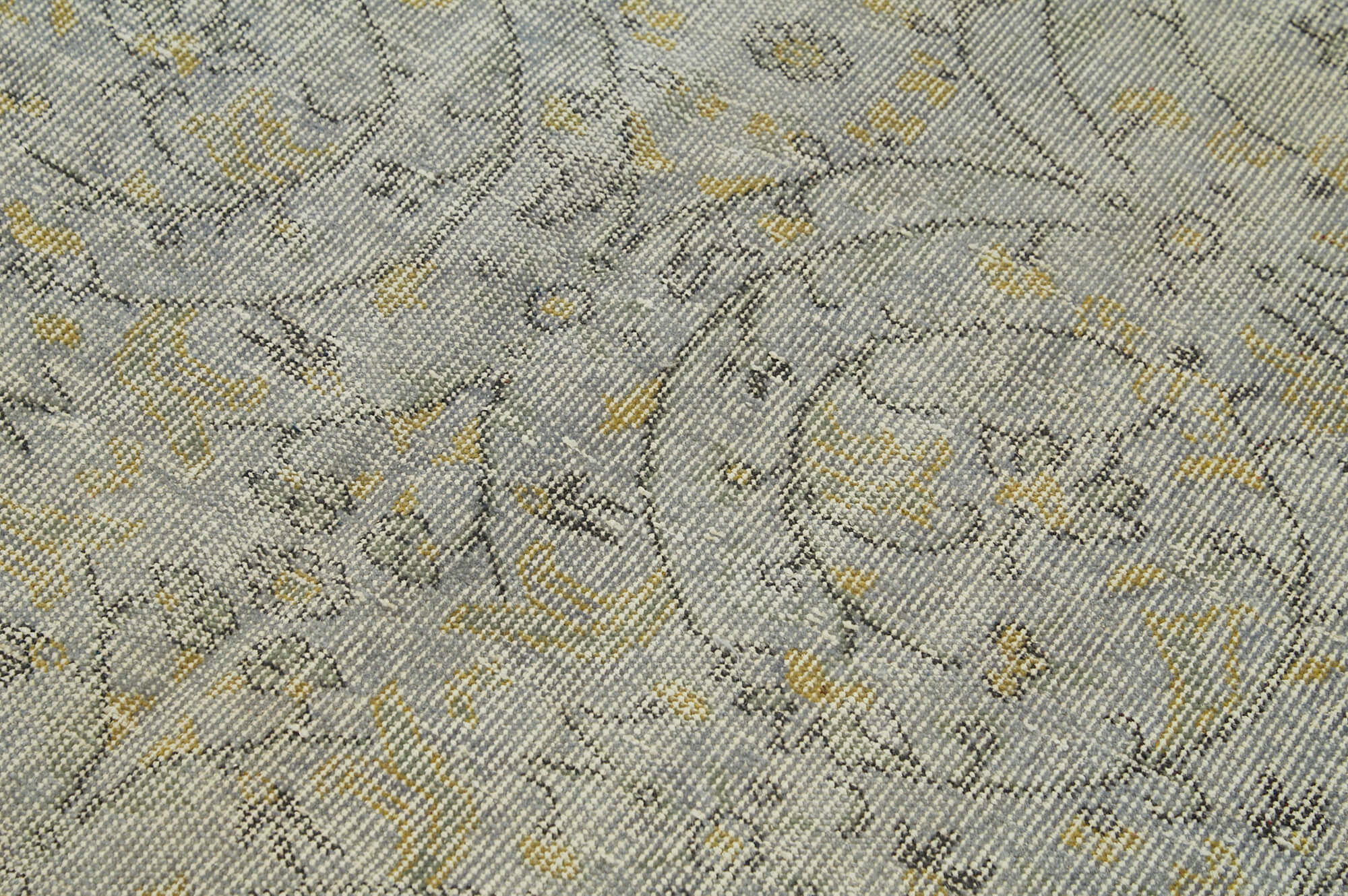 Handmade Vintage Area Rug – Overdyed Wool Rug | Turkish Hand Knotted Grey Carpet 4'9''x8'2''