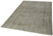 Vintage Area Rug – Handmade Wool Rug Overdyed Blue Turkish Carpet 5'2''x7'9''