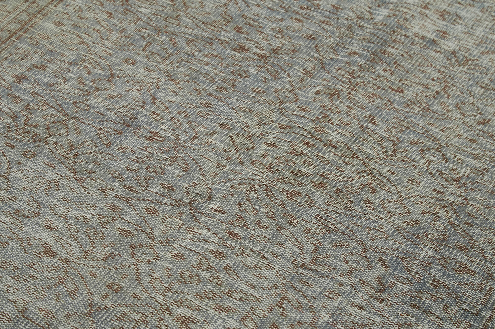 Vintage Area Rug – Handmade Wool Rug Overdyed Blue Turkish Carpet 5'2''x7'9''