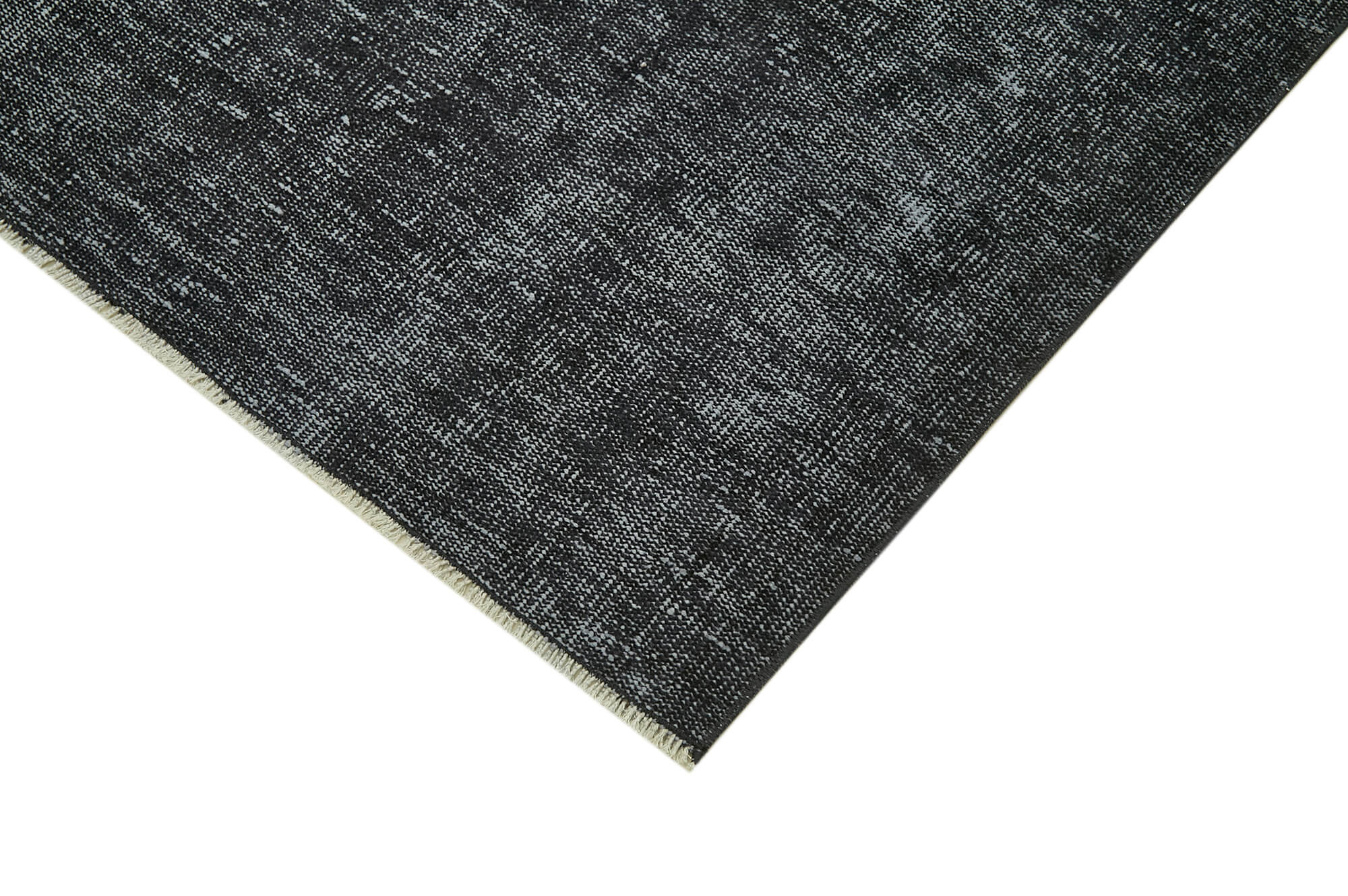 Handmade Vintage Area Rug – Overdyed Blue Wool Cotton Rug 5'2''x8'3'' Turkish Carpet