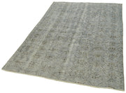 Vintage Area Rug - Handmade Wool Rug Overdyed Blue Cotton Wool Carpet 4'8''x7'4''