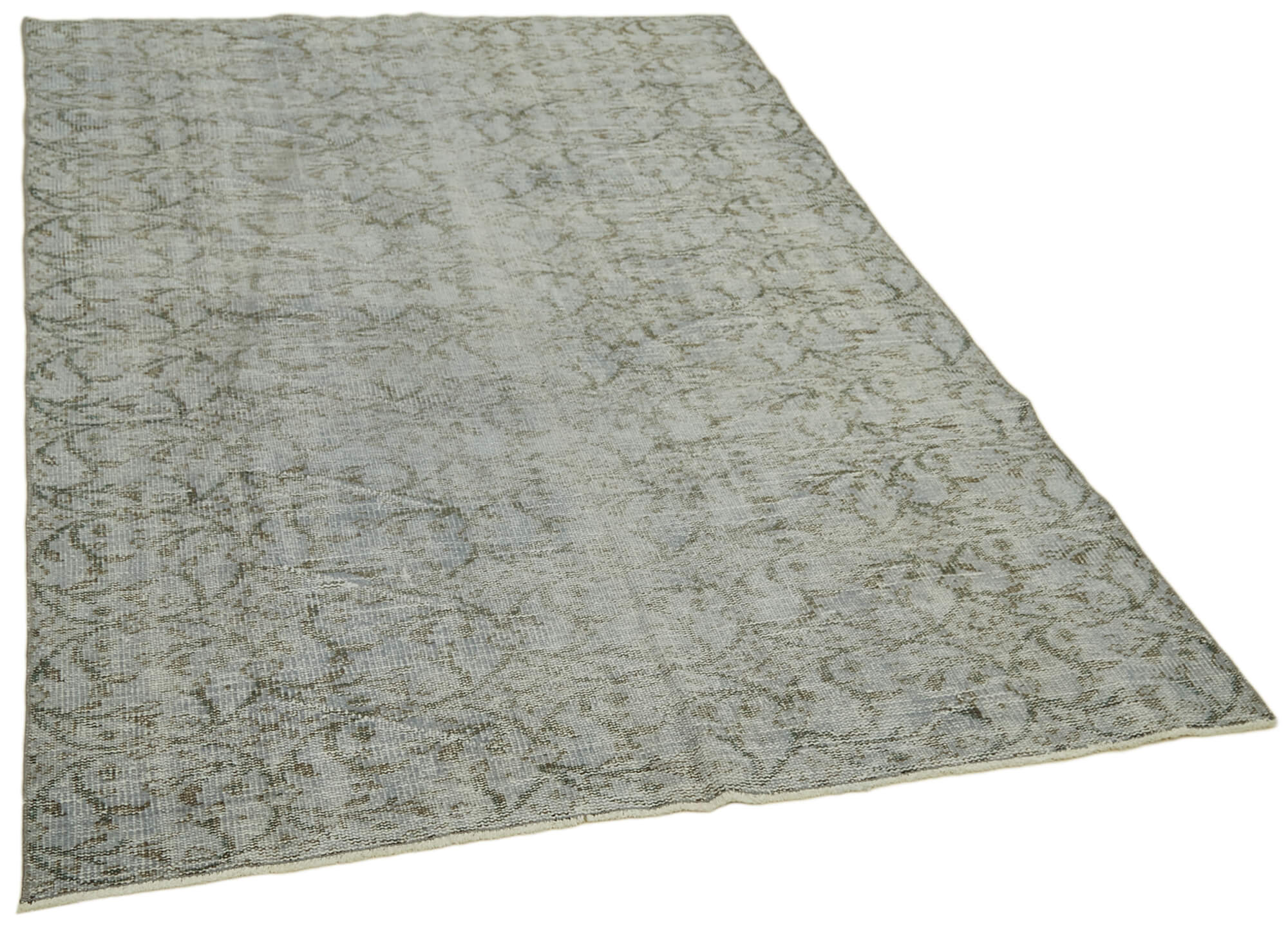 Vintage Blue Area Rug | Turkish Hand Knotted Handmade Wool Rug – Bohemian Style