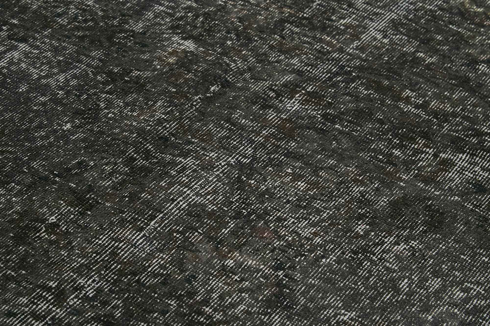 Handmade Vintage Area Rug | Overdyed Wool Rug - Black 6'3''x9'9'' Bohemian Style