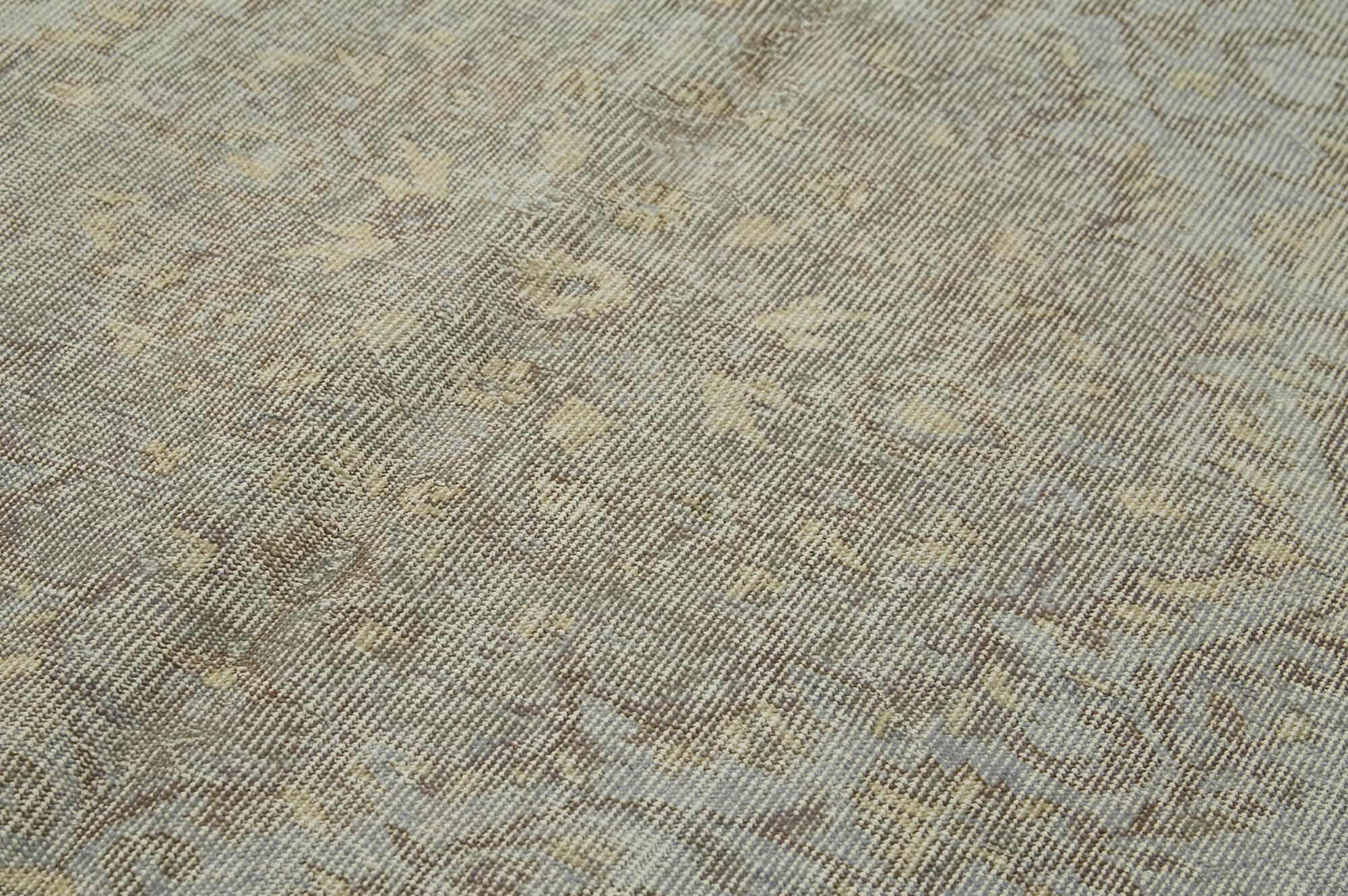 Vintage Handmade Area Rug – Overdyed Blue Turkish Wool Cotton Carpet 4'9"x8'6"