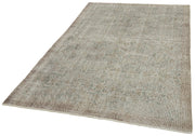 Handmade Vintage Area Rug – Overdyed Vintage Blue Rug | Turkish Hand Knotted Cotton Wool Carpet 5'1''x8'5''