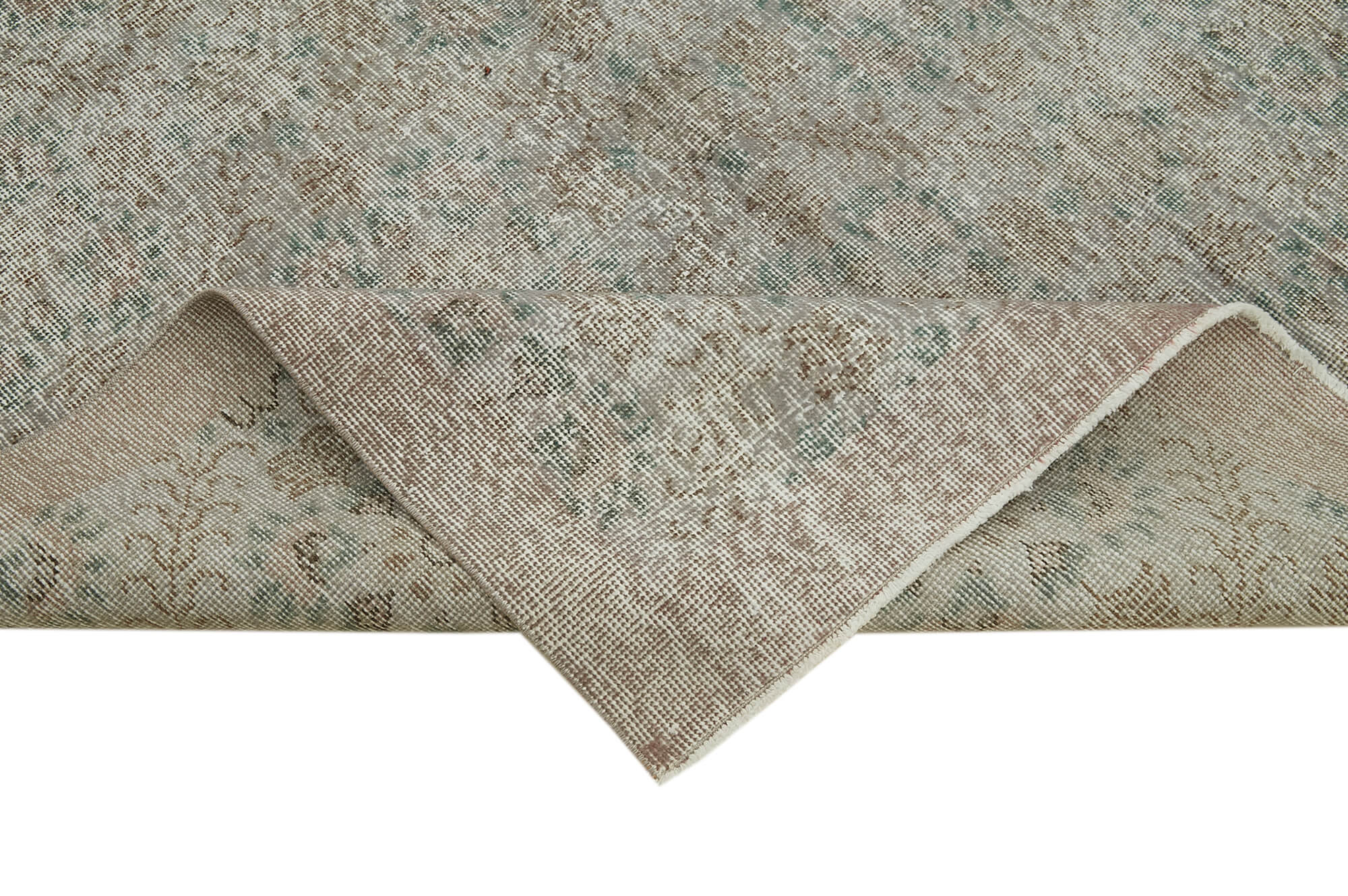 Handmade Vintage Area Rug – Overdyed Vintage Blue Rug | Turkish Hand Knotted Cotton Wool Carpet 5'1''x8'5''