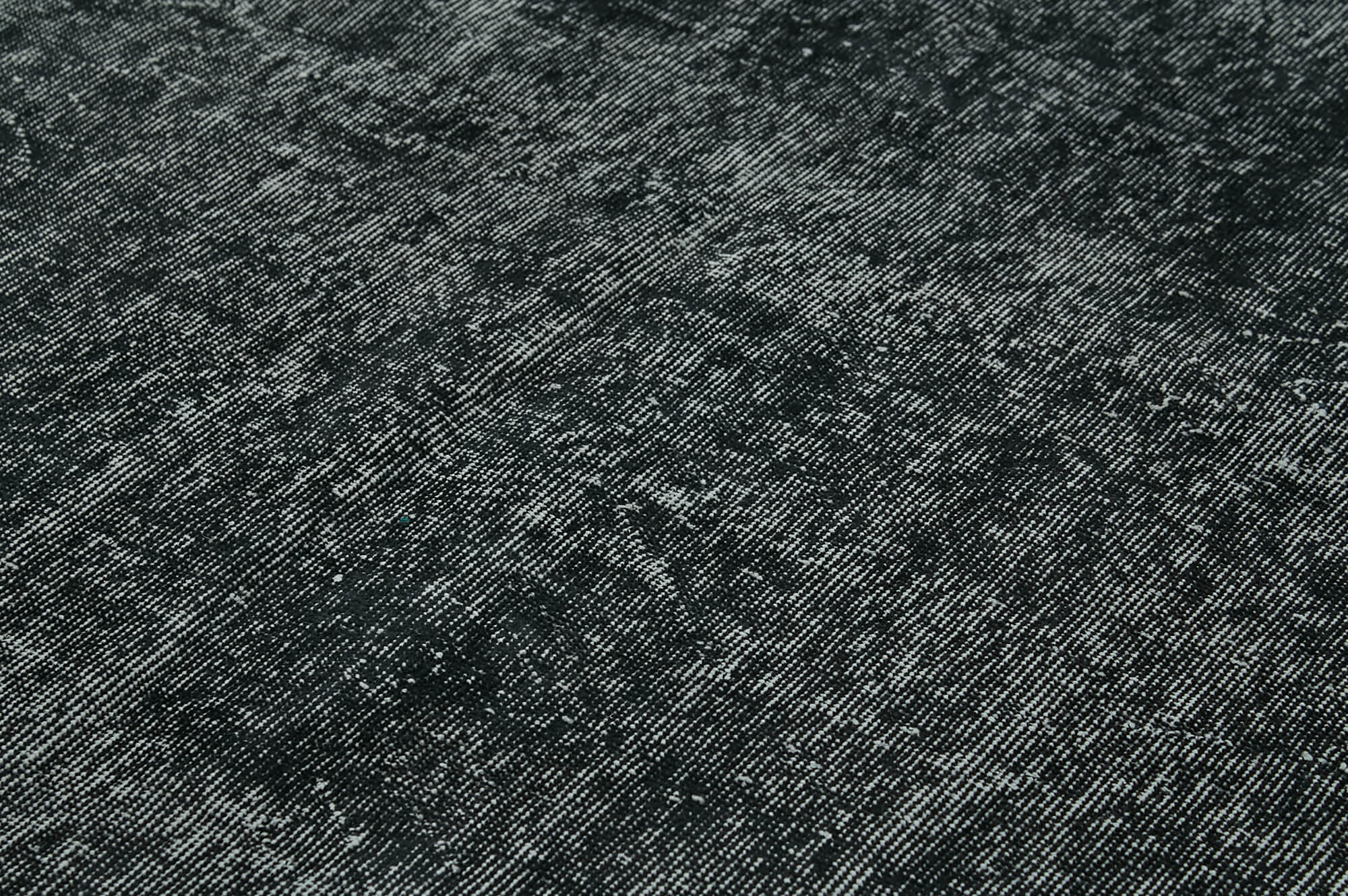 Handmade Vintage Area Rug – Overdyed Vintage Rug | Black Wool Cotton Carpet 6'6''x10'8''