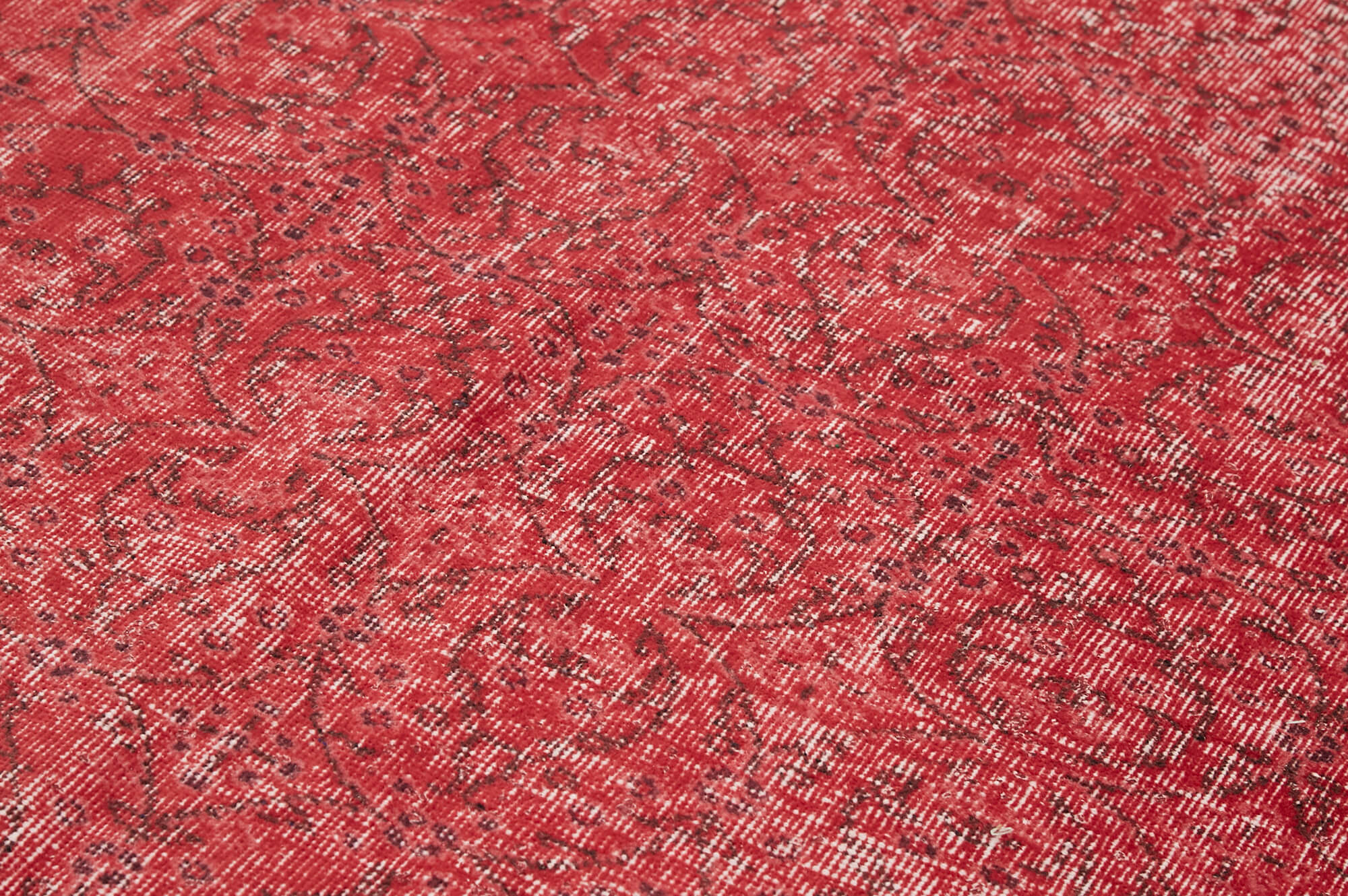 Handmade Vintage Area Rug – Overdyed Wool & Cotton Blend Turkish Carpet 4'11''x8'6''