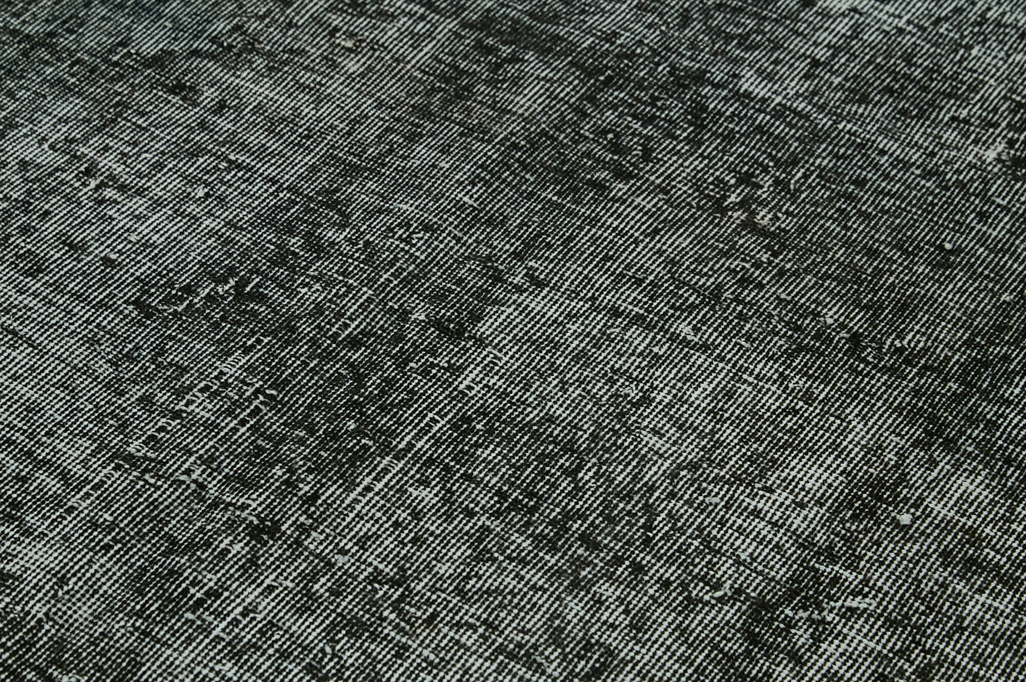 Vintage Wool Area Rug – Handmade Cotton Rug | Overdyed Black Rustic Carpet 4'9''x8'6''