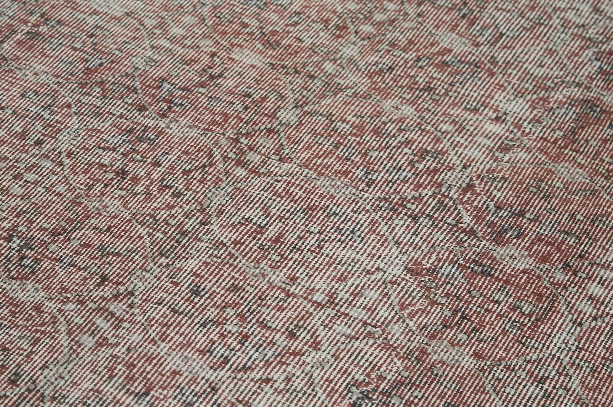 Vintage Wool Area Rug - Handmade Cotton Wool Rug, Overdyed Grey Carpet 5'3''x8'6''