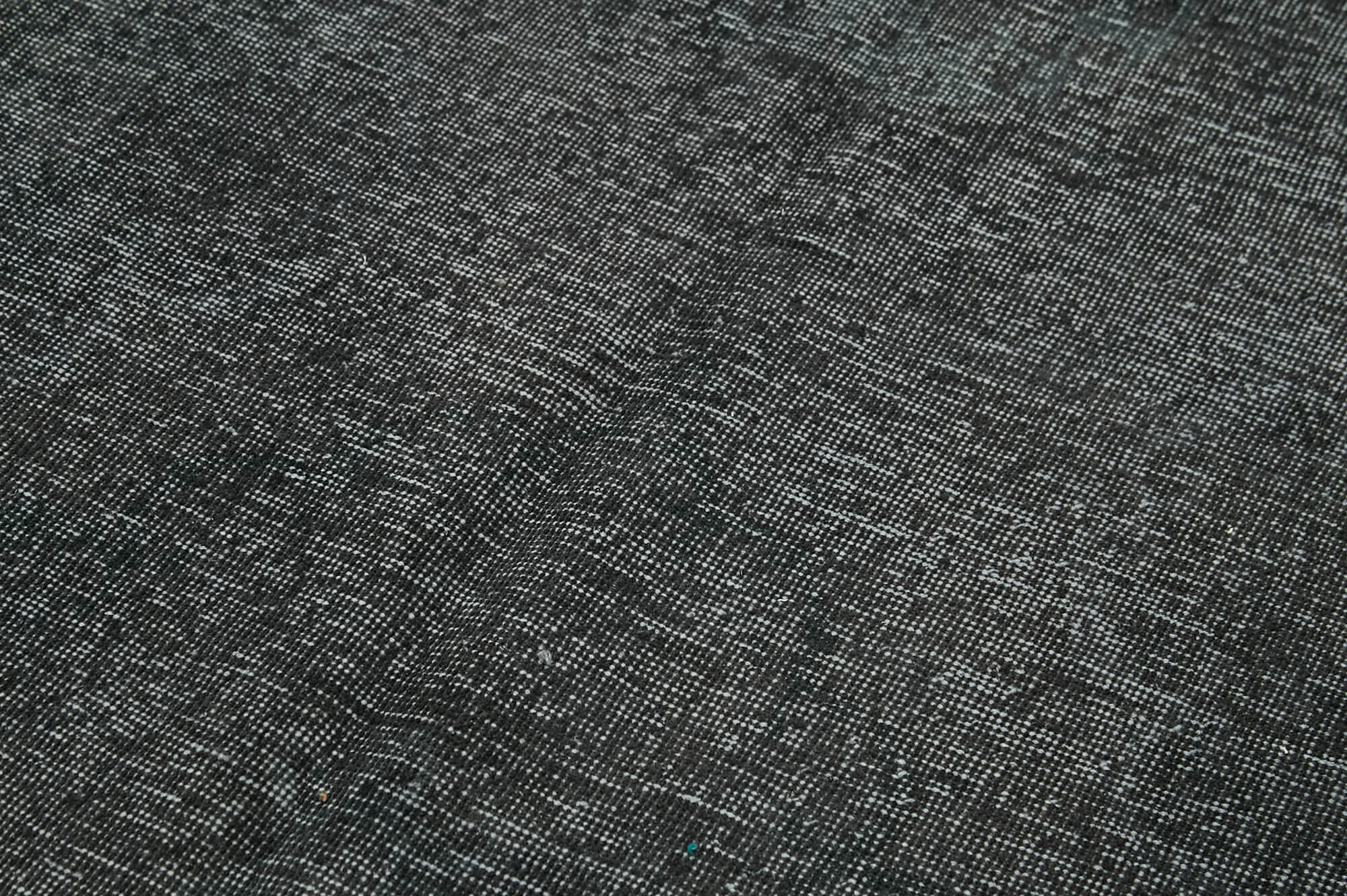 Vintage Area Rug – Hand Woven Overdyed Black Wool & Cotton Carpet 4'10''x8'10''
