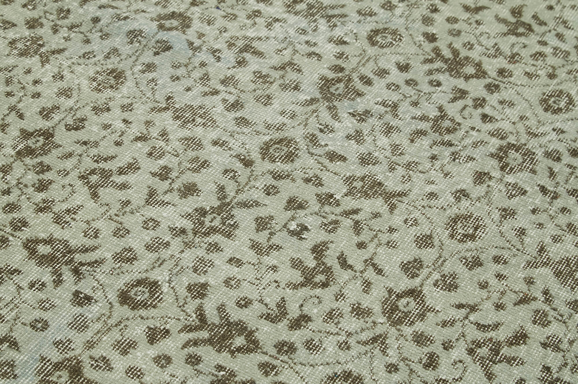Vintage Handmade Area Rug – Overdyed Blue Turkish Cotton Wool Carpet 5'3''x8'10''
