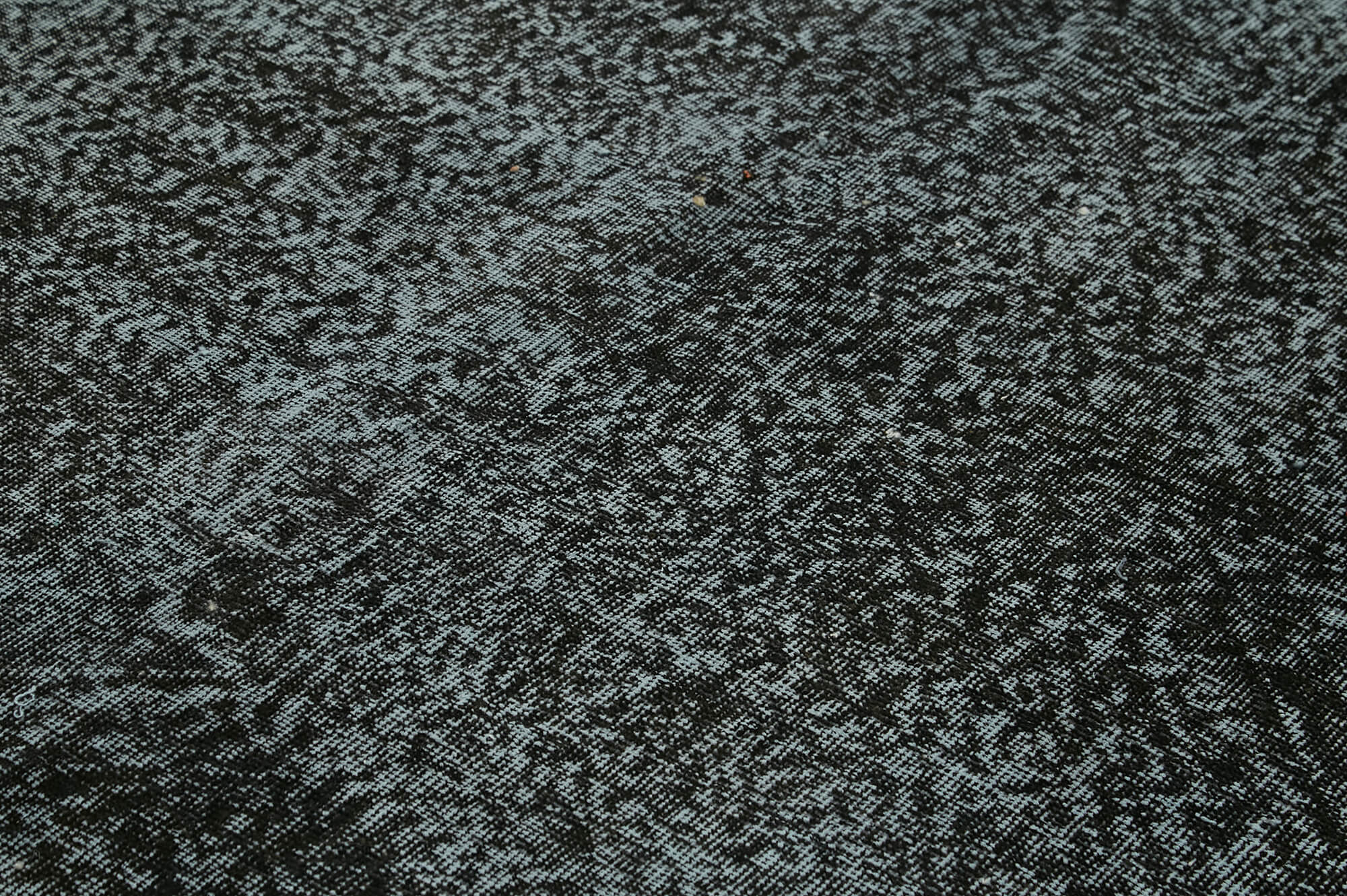 Vintage Area Rug – Handmade Wool Rug Overdyed Black Turkish Carpet 6'10''x10'5''