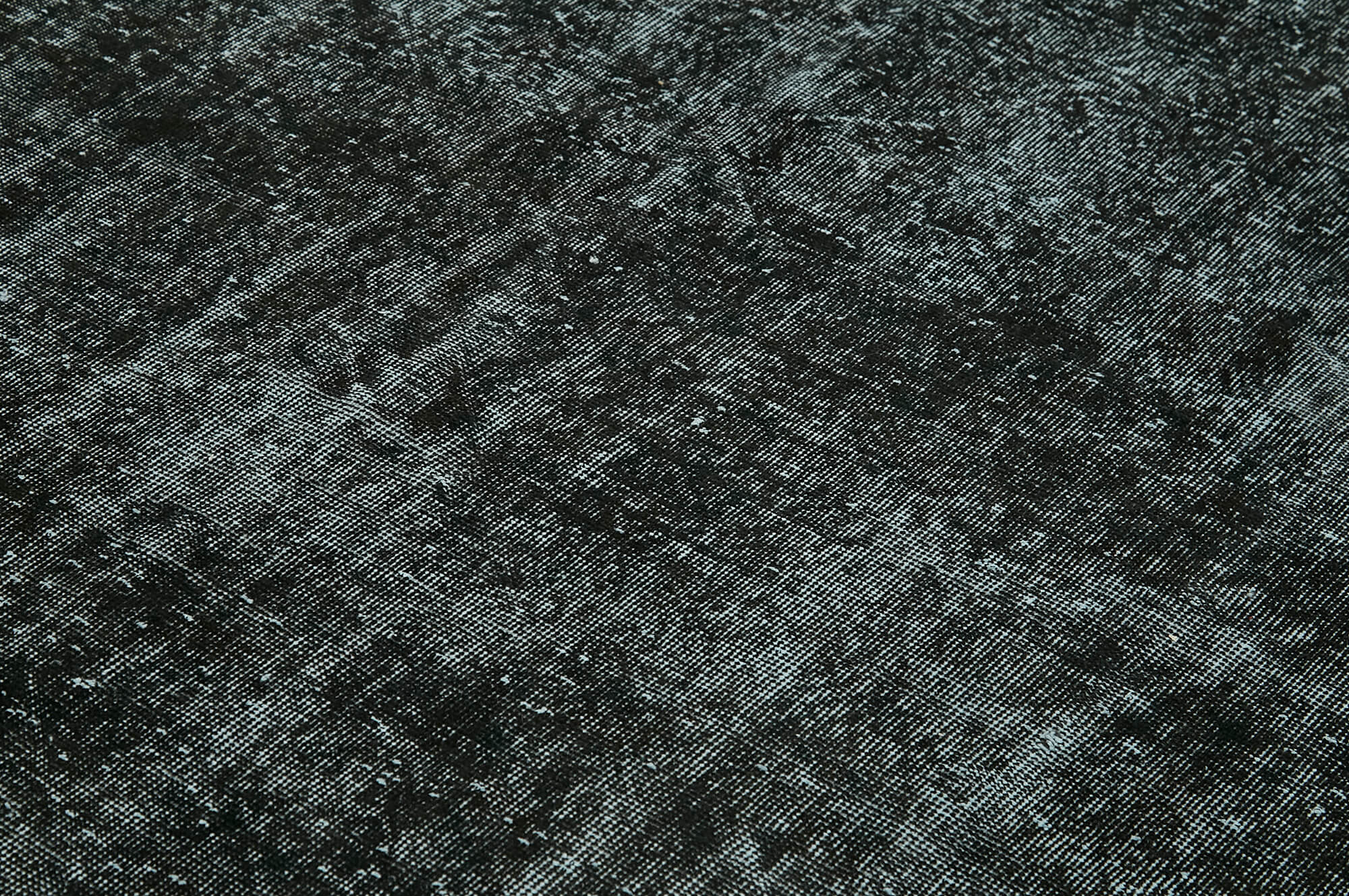 Vintage Handmade Area Rug – Overdyed Black Turkish Rug, 7'1'' x 10'0'' Cotton Wool