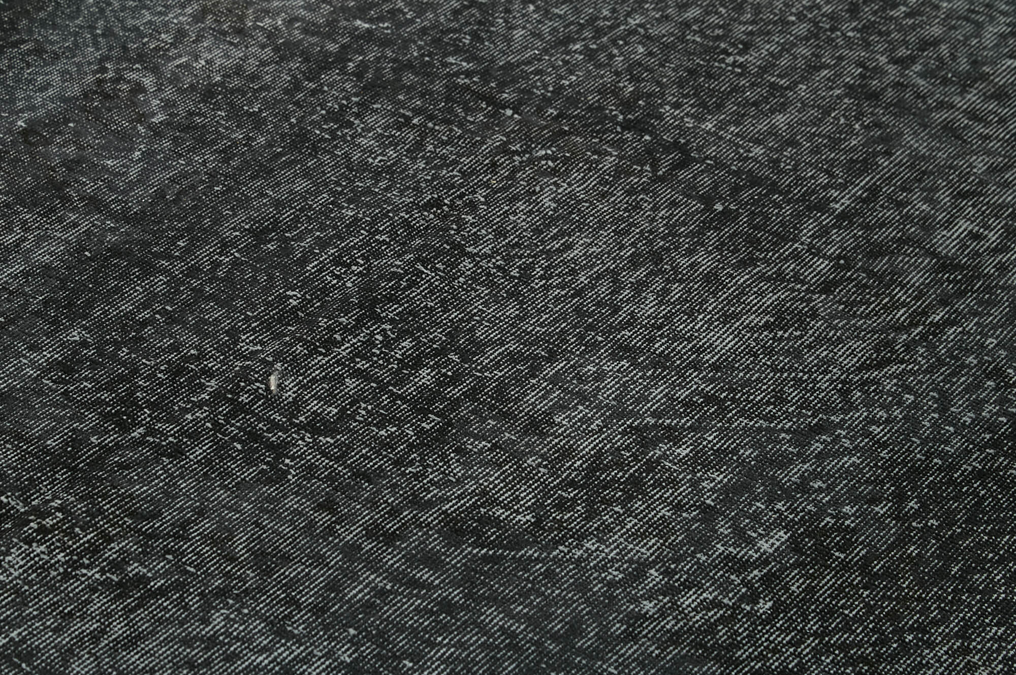 Handmade Area Rug | Overdyed Vintage Carpet 6'11'' x 10'4'' Black Cotton Wool