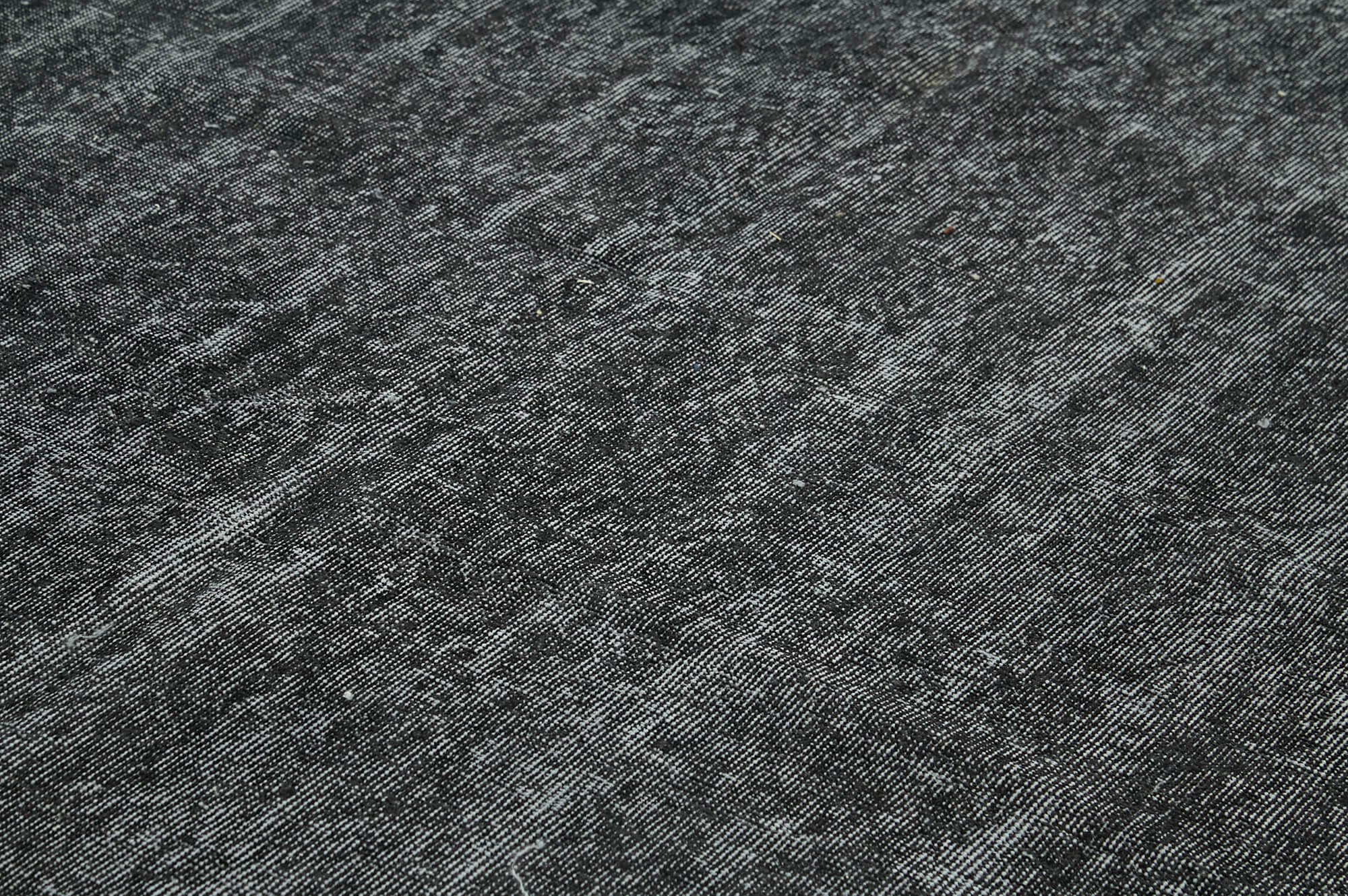 Handmade Vintage Area Rug – Overdyed Wool Rug, Black 7x10, Turkish Carpet