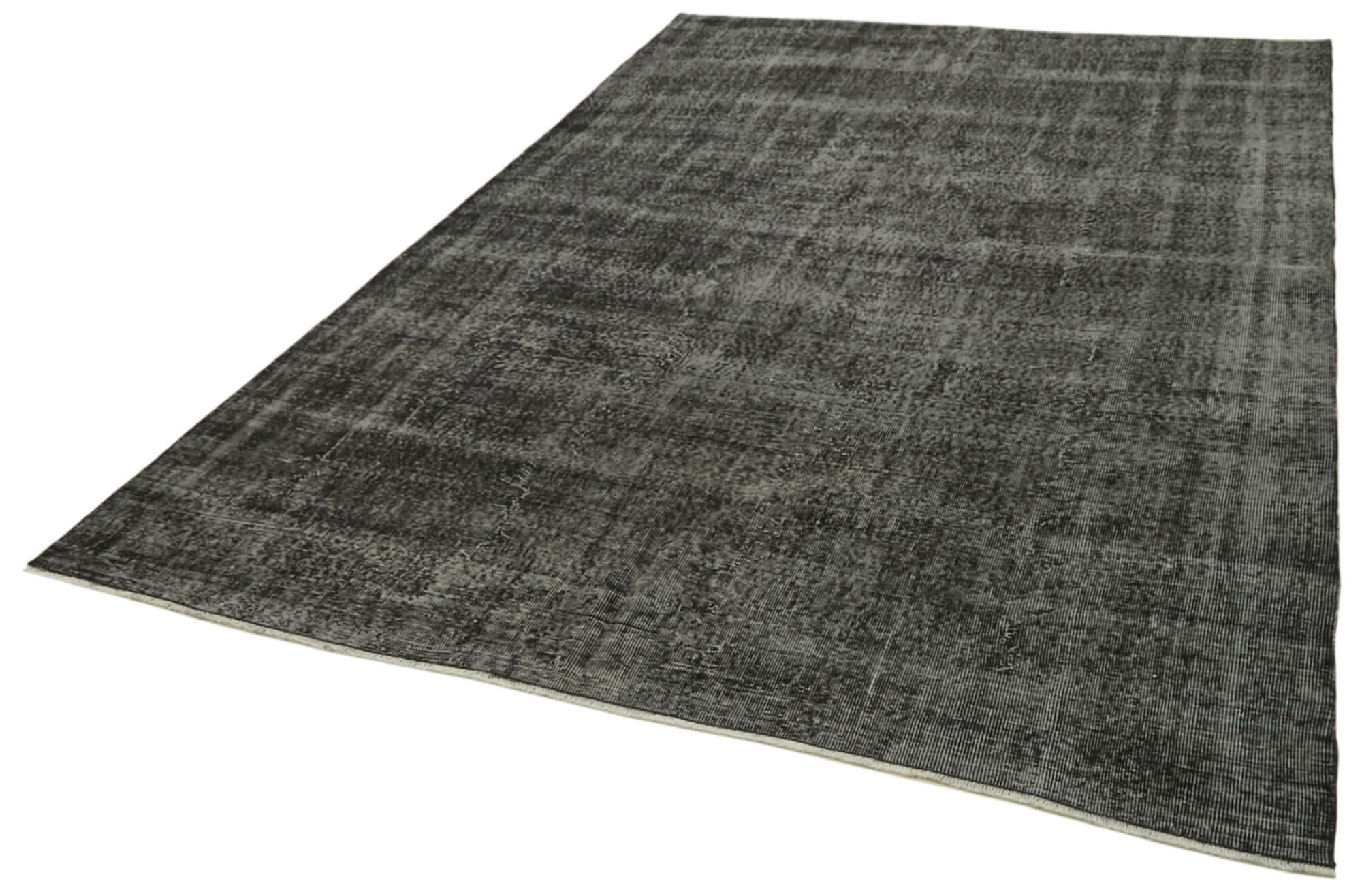 Vintage Wool Area Rug | Hand Woven Area Rug with Overdyed Cotton & Wool Blend