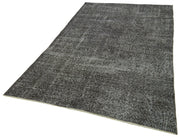 Handmade Vintage Area Rug – Overdyed Wool Rug 4'11''x8'6'' | Soft Cotton Carpet