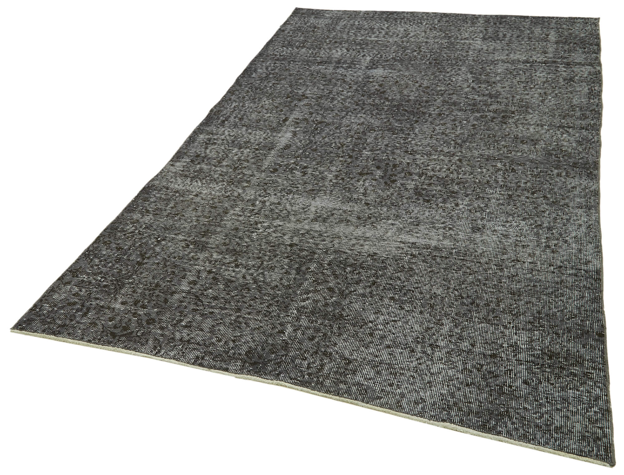Handmade Vintage Area Rug – Overdyed Wool Rug 4'11''x8'6'' | Soft Cotton Carpet