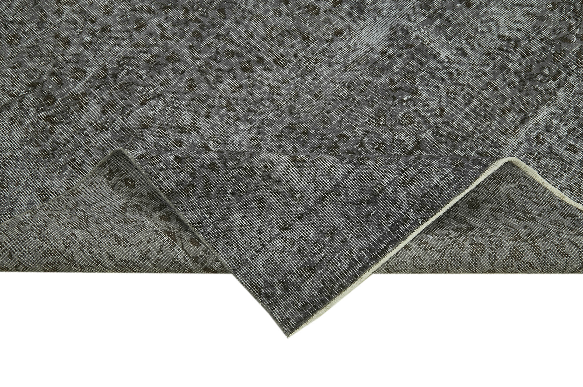 Handmade Vintage Area Rug – Overdyed Wool Rug 4'11''x8'6'' | Soft Cotton Carpet
