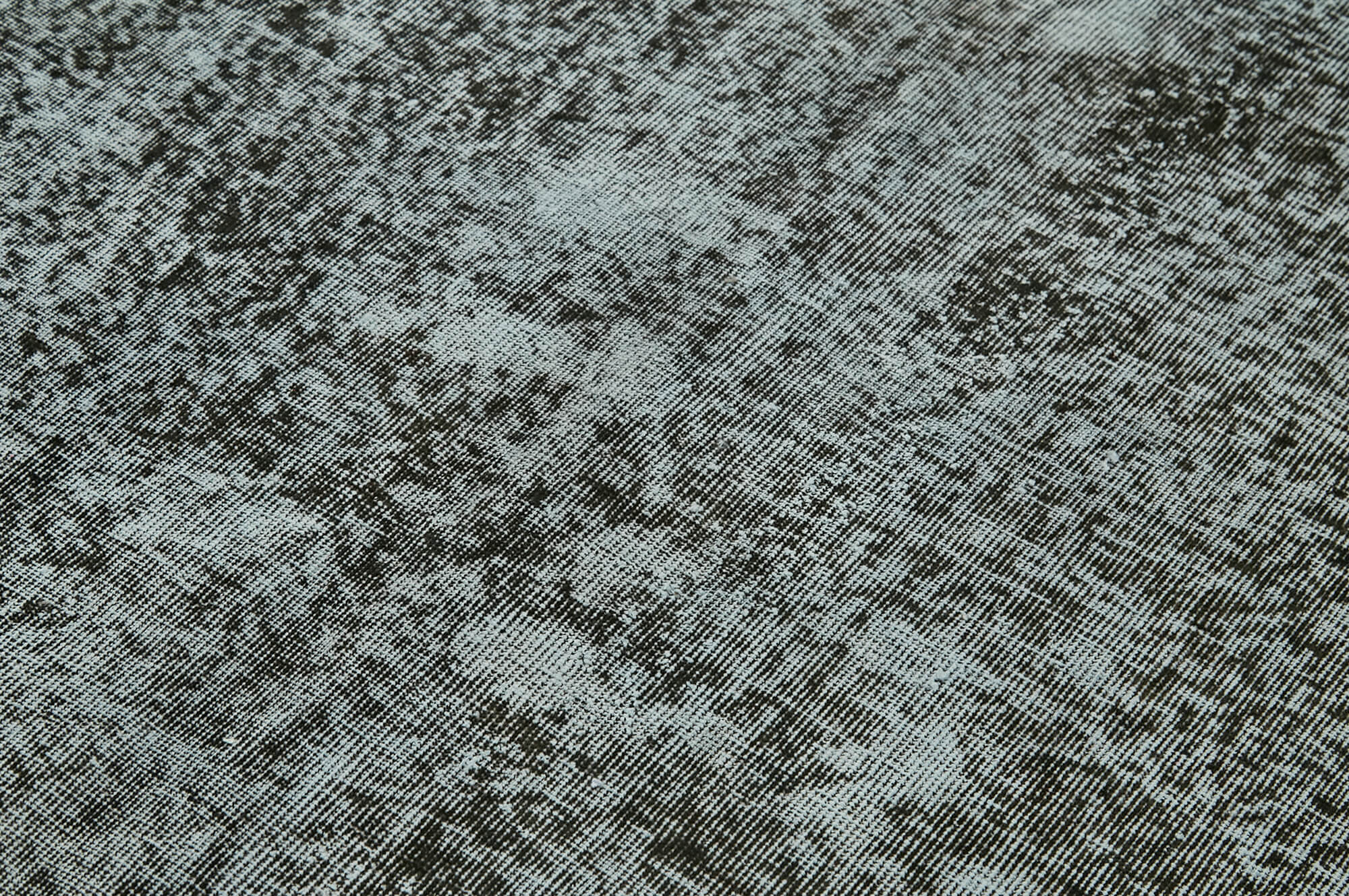 Vintage Handmade Area Rug – Overdyed Black Rug, Hand Woven Cotton Wool Carpet 5'2''x8'2''