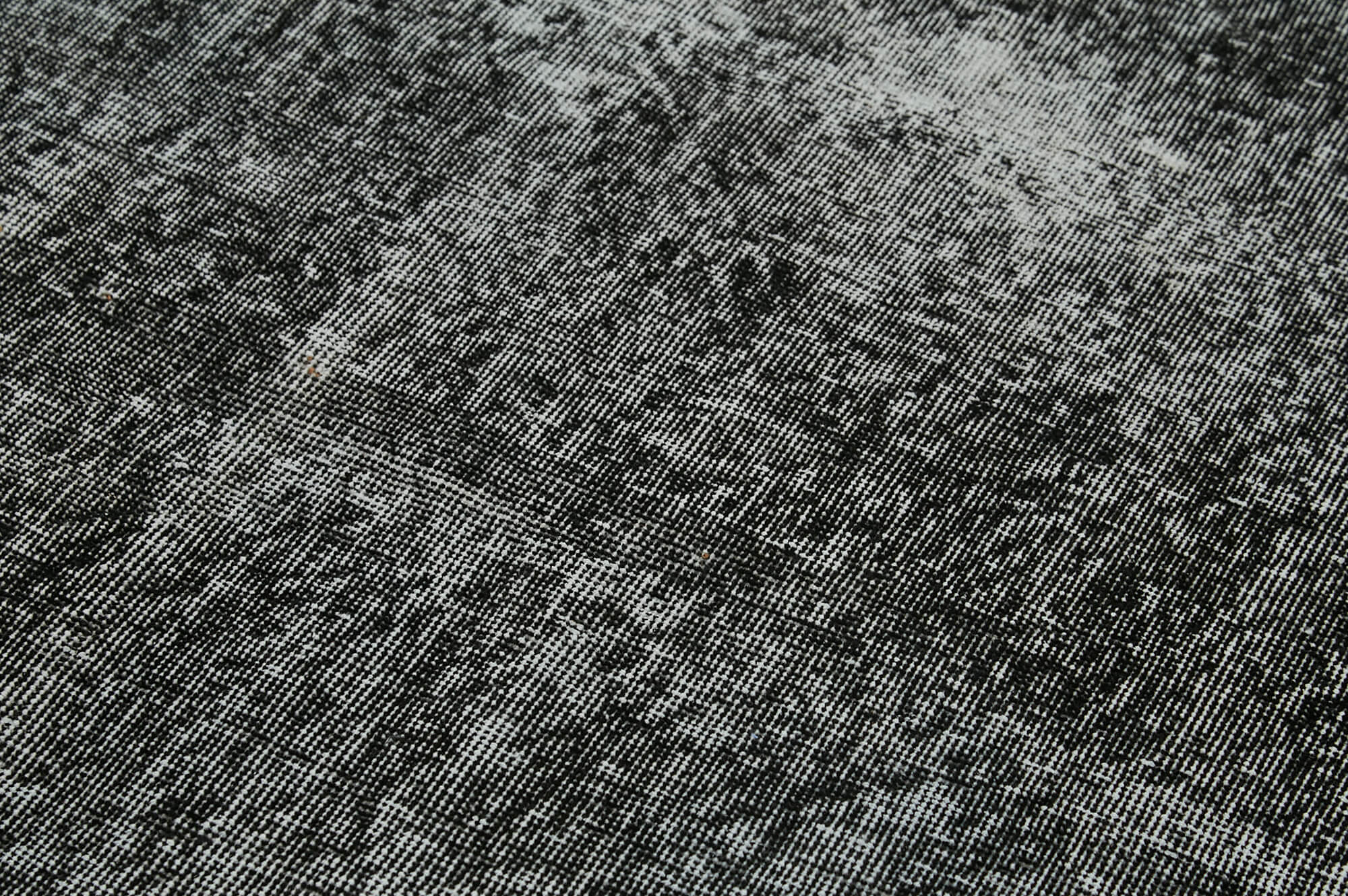 Vintage Wool Area Rug – Handmade Overdyed Black Cotton Wool Carpet 4'8''x8'11''