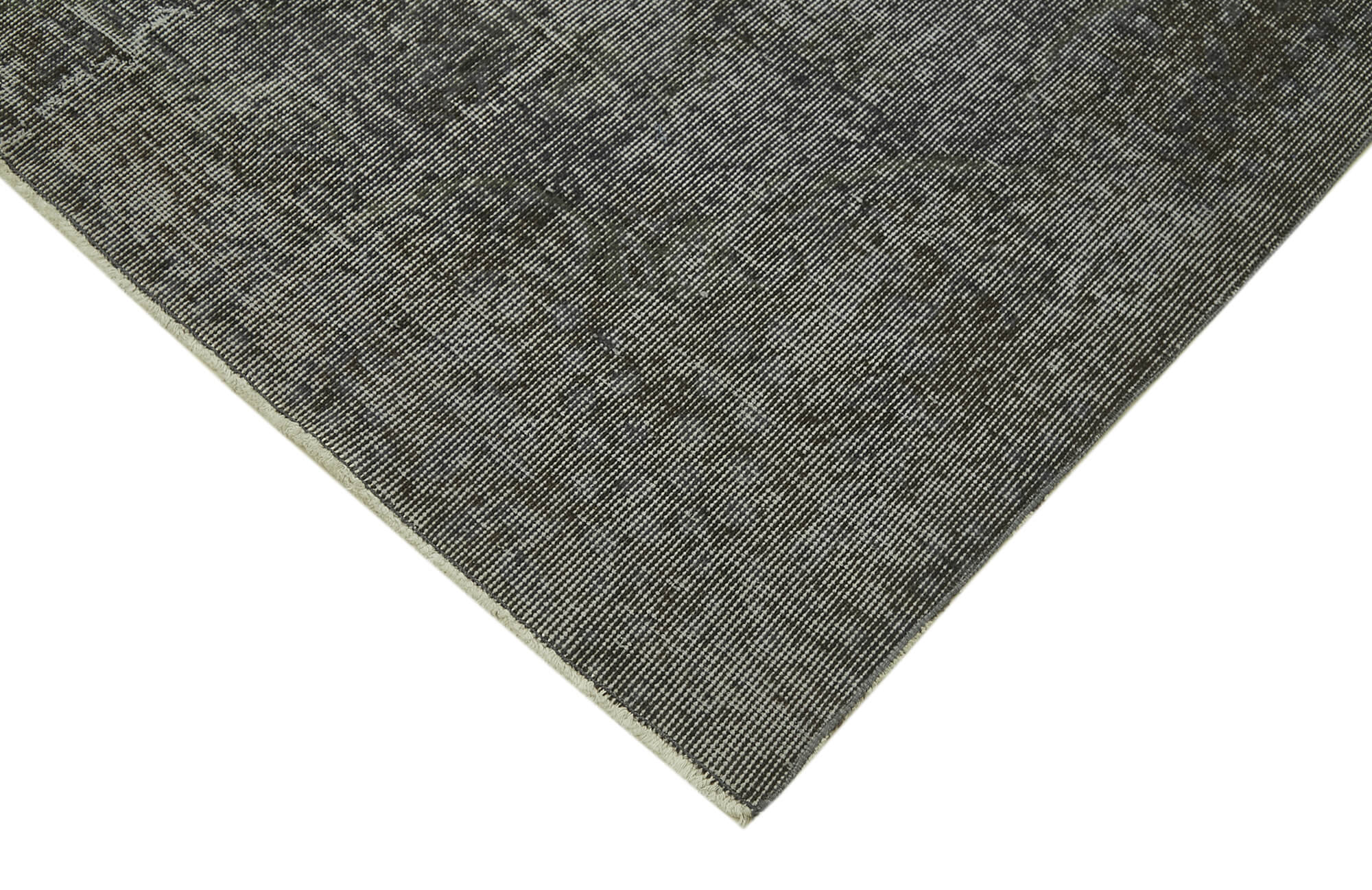 Vintage Area Rug – Handmade Wool Rug Overdyed Black Turkish Hand Knotted Carpet 6'7''x10'4''