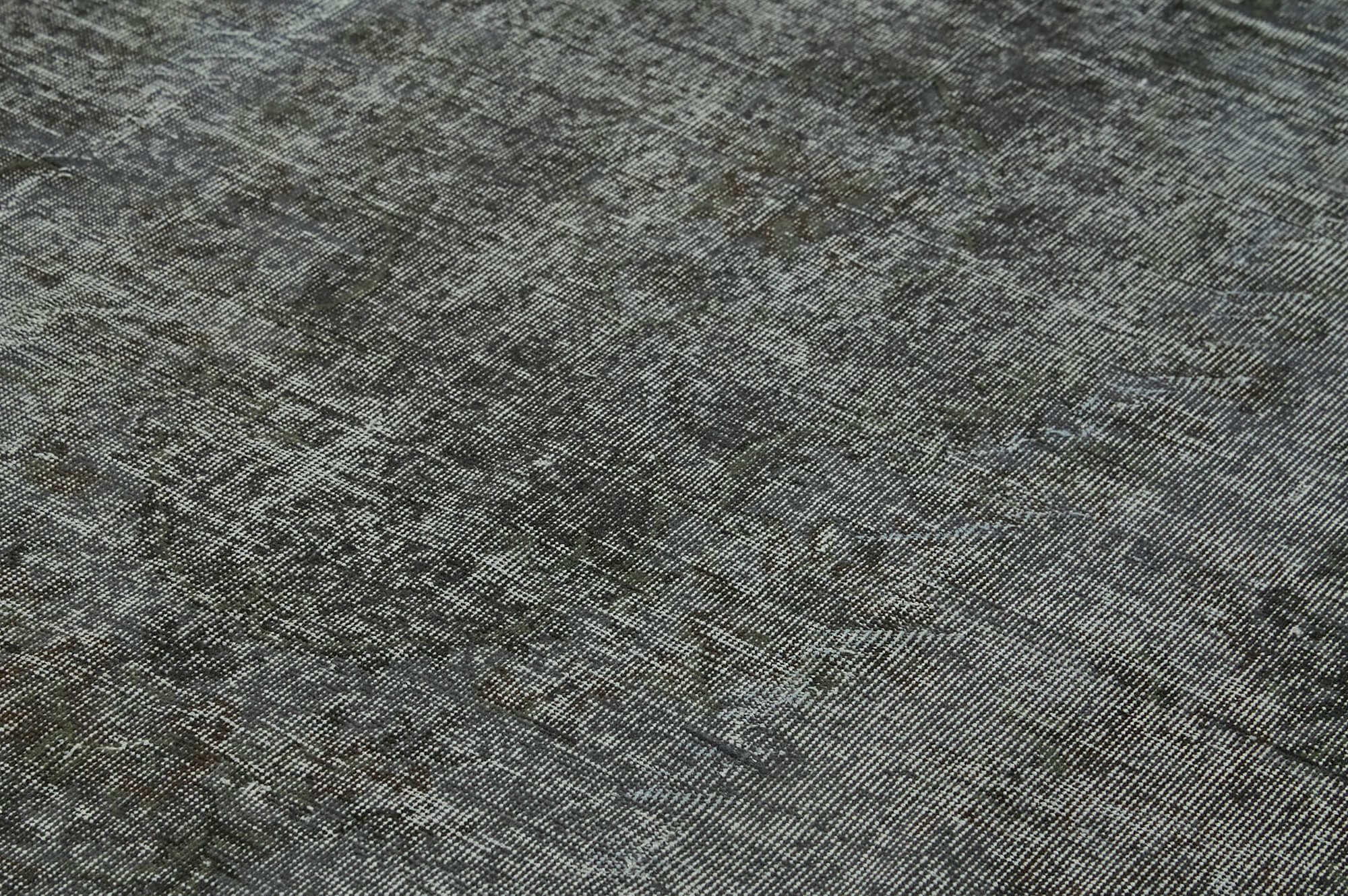 Vintage Area Rug – Handmade Wool Rug Overdyed Black Turkish Hand Knotted Carpet 6'7''x10'4''