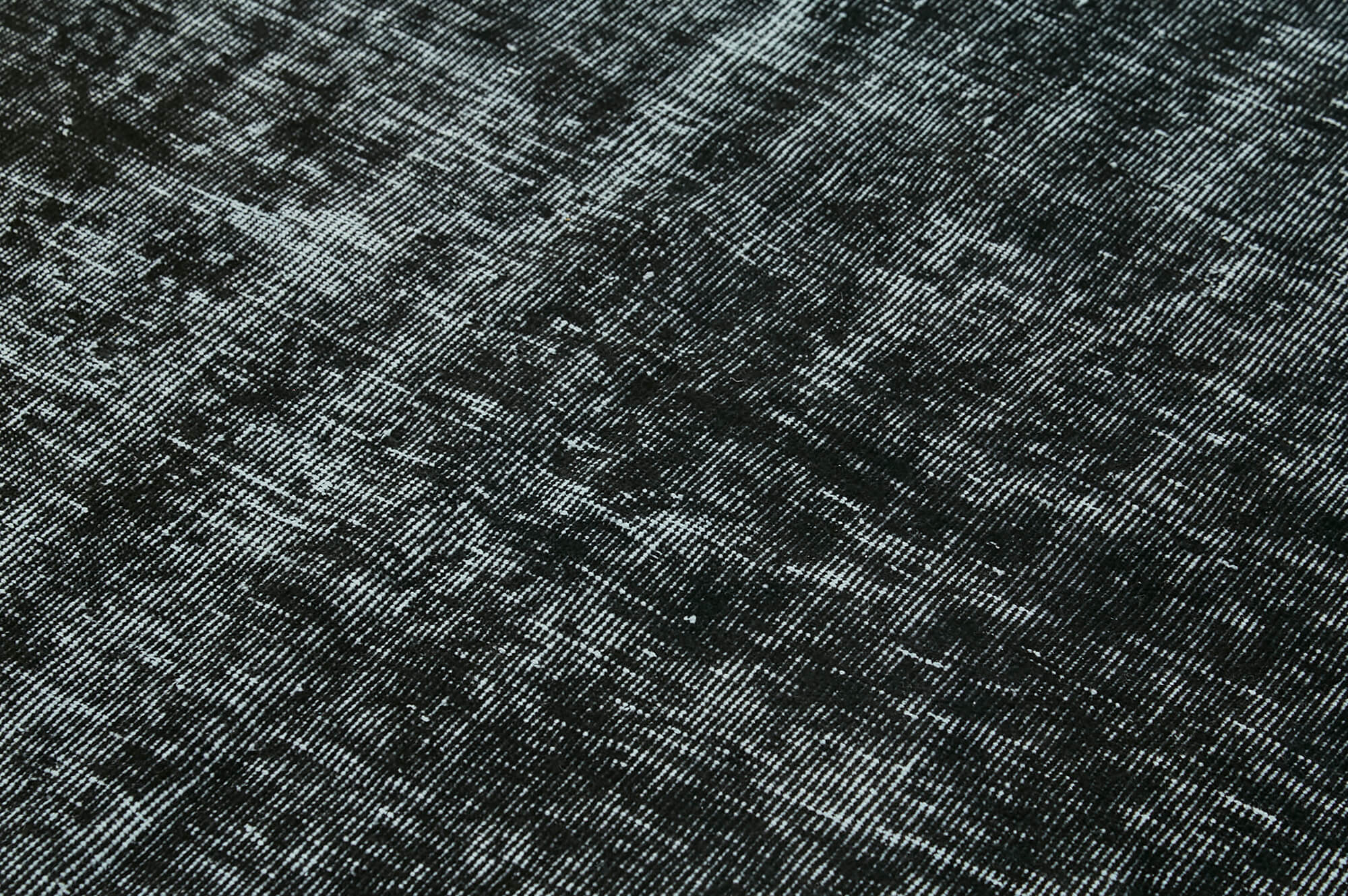 Vintage Area Rug - Handmade Wool Rug Overdyed Black Turkish Hand Knotted Carpet 4'11''x8'3''