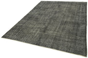 Handmade Vintage Area Rug – Overdyed Wool Rug | Cotton Wool Carpet 6'7''x10'