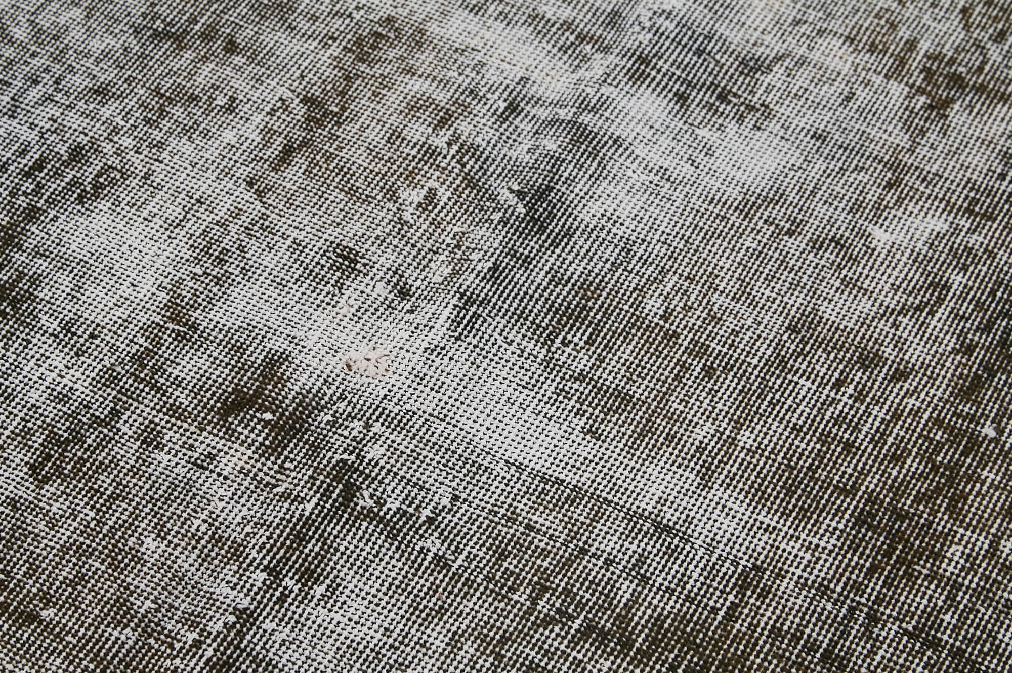 Handmade Area Rug – Overdyed Vintage Cotton Wool Carpet 3'7'' x 6'9''