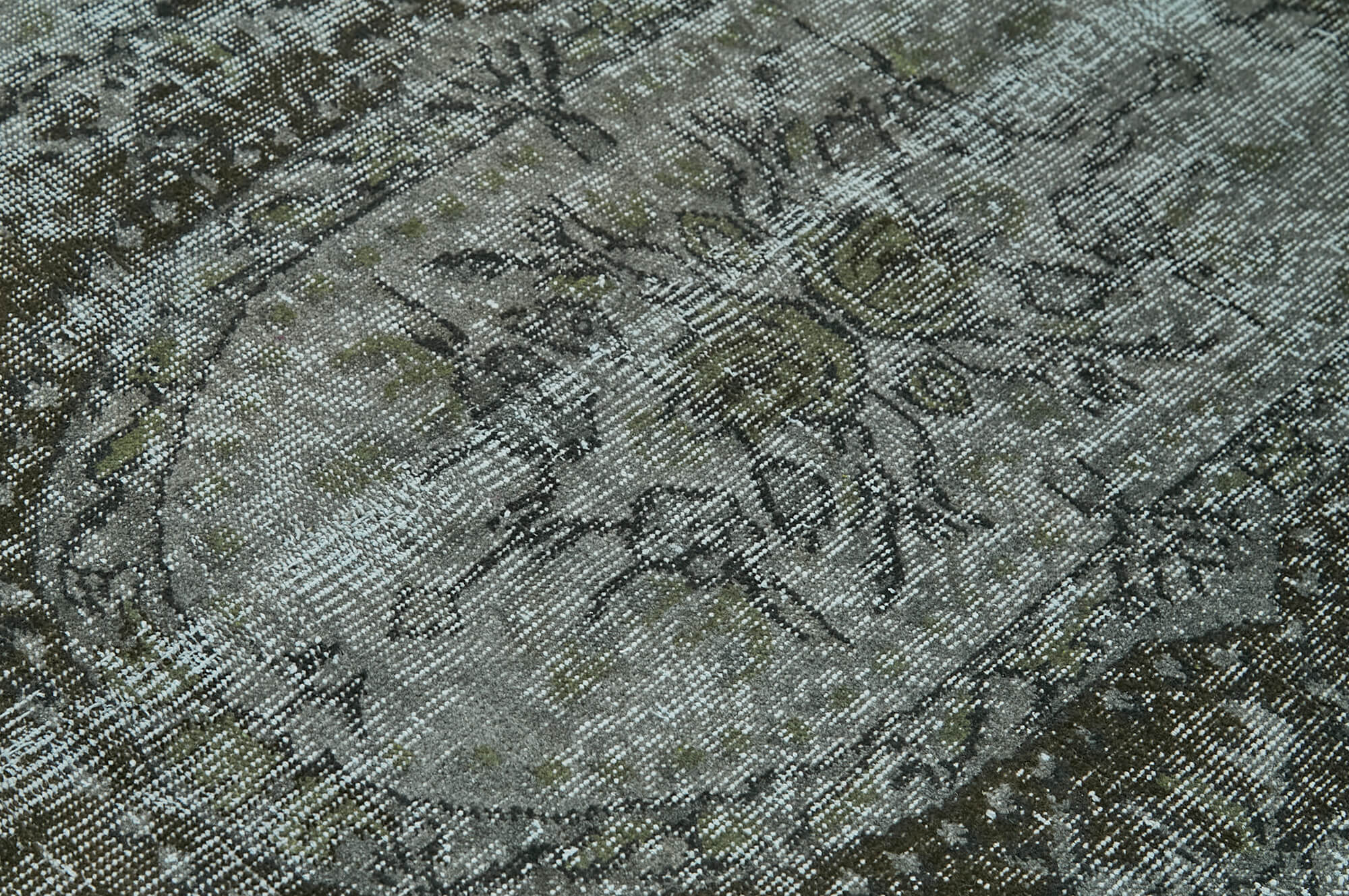 Handmade Vintage Area Rug – Overdyed Wool Rug | Black 4'9'' x 6'5'' Cotton Blend