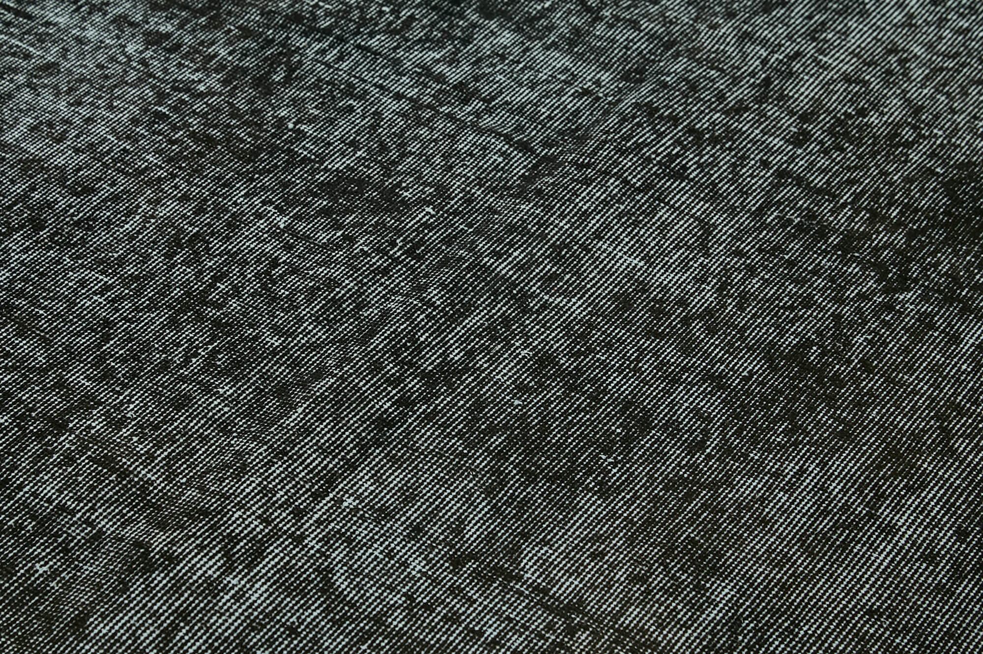 Vintage Handmade Area Rug – Overdyed Wool Rug | Black Cotton Carpet 5'3''x8'9''
