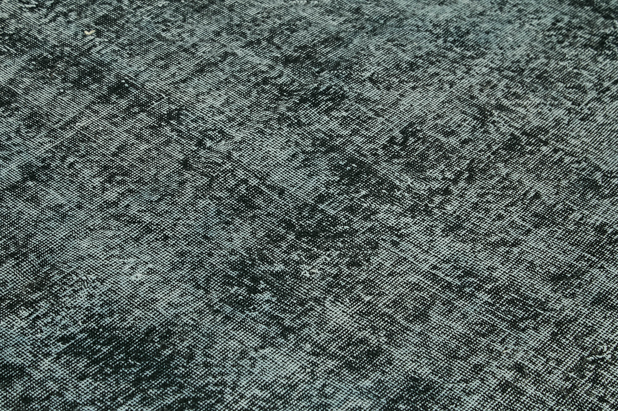 Vintage Handmade Area Rug – Overdyed Cotton Rug, Black Wool Carpet 6'6''x9'7''