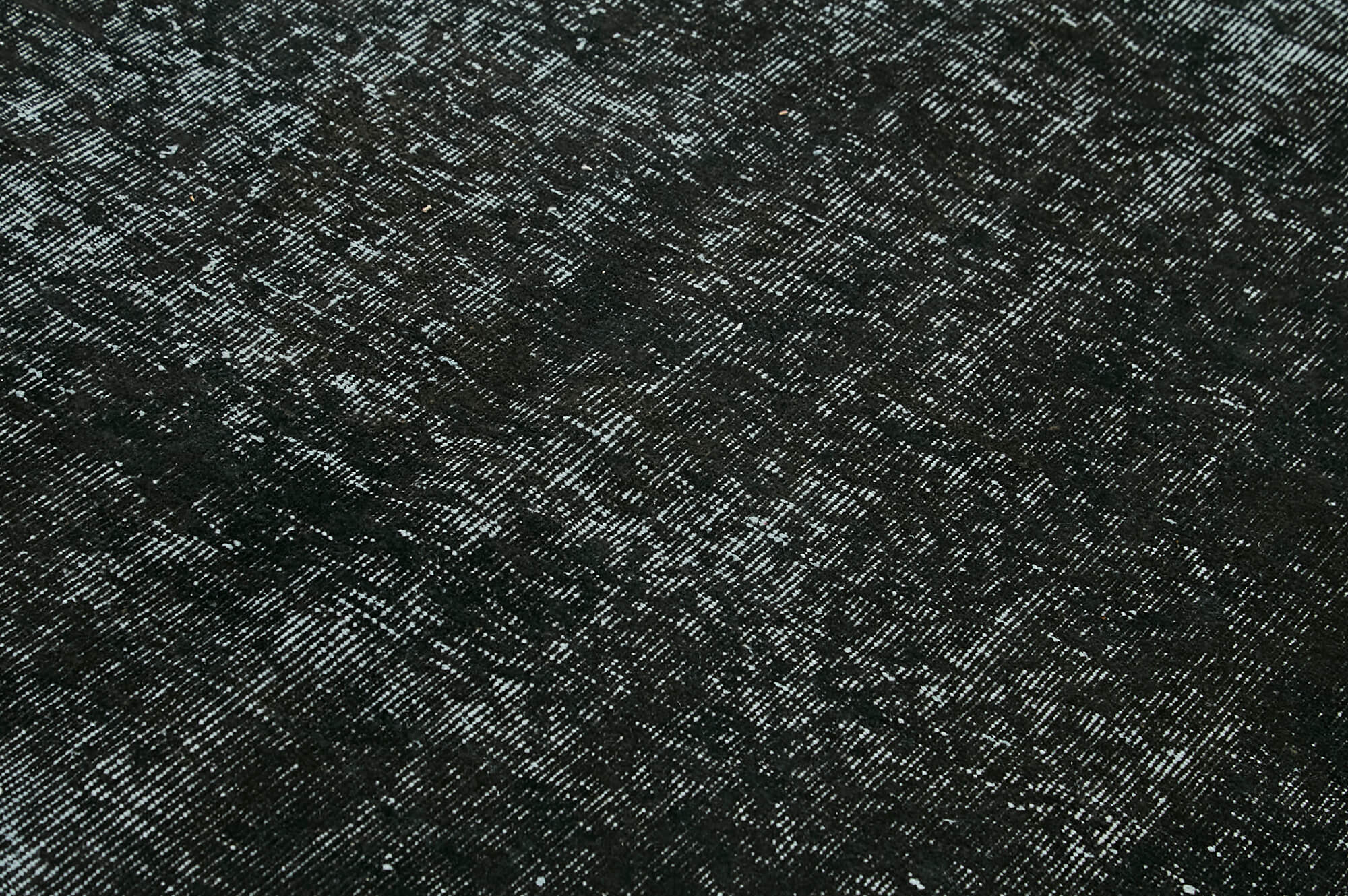 Handmade Vintage Area Rug – Overdyed Wool Rug, Black Cotton Carpet 6'1''x8'3''