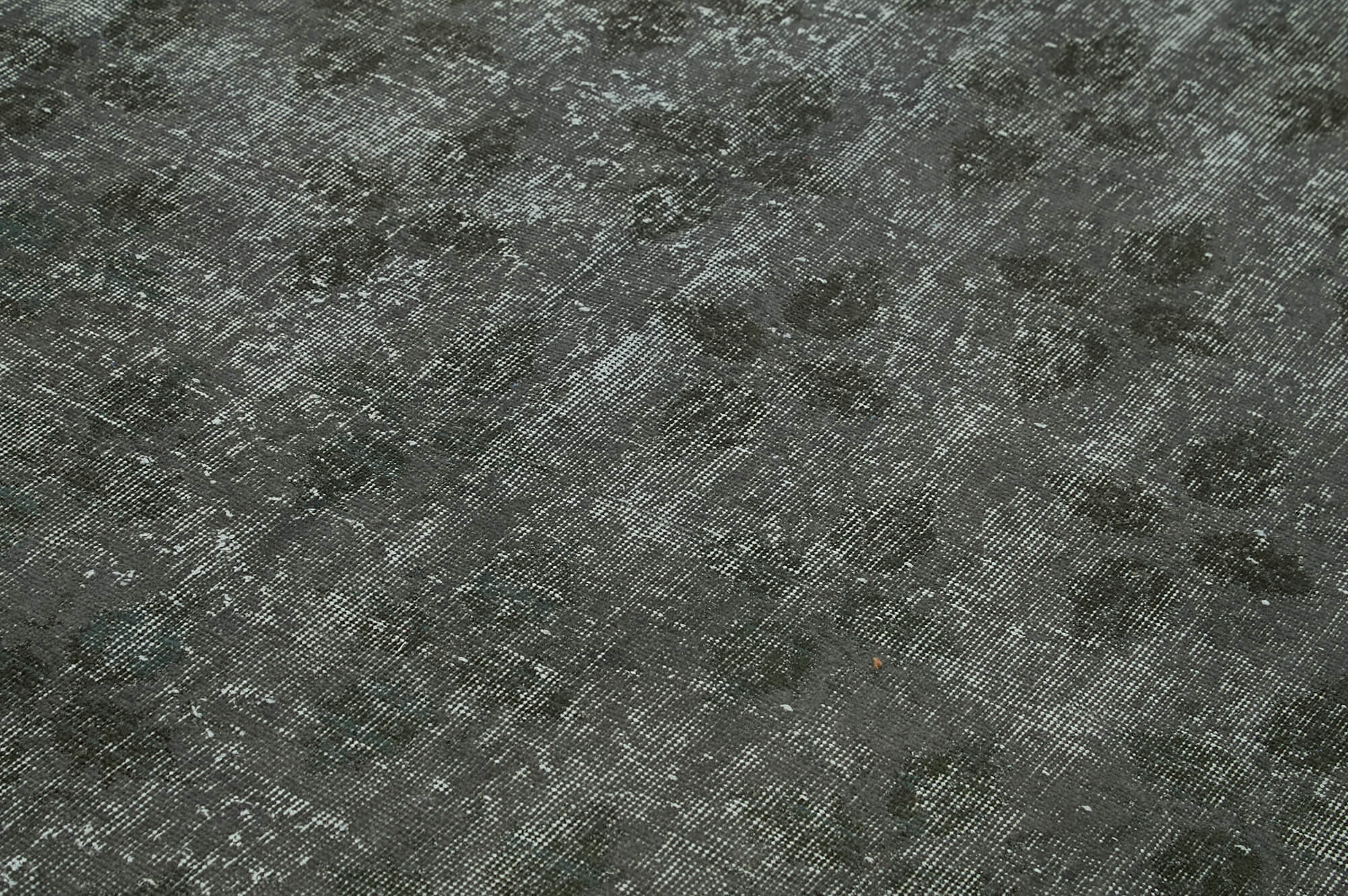 Vintage Wool Area Rug – Handmade Cotton Rug Overdyed Grey Carpet 6'8" x 9'10"