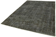 Vintage Wool Area Rug – Handmade Cotton Rug | Overdyed Vintage Carpet 6'5" x 9'10"