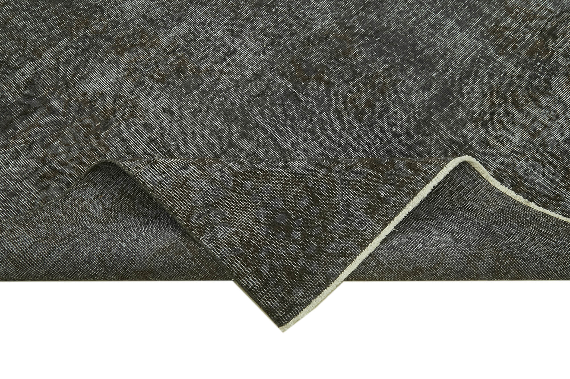 Vintage Wool Area Rug – Handmade Cotton Rug | Overdyed Vintage Carpet 6'5" x 9'10"