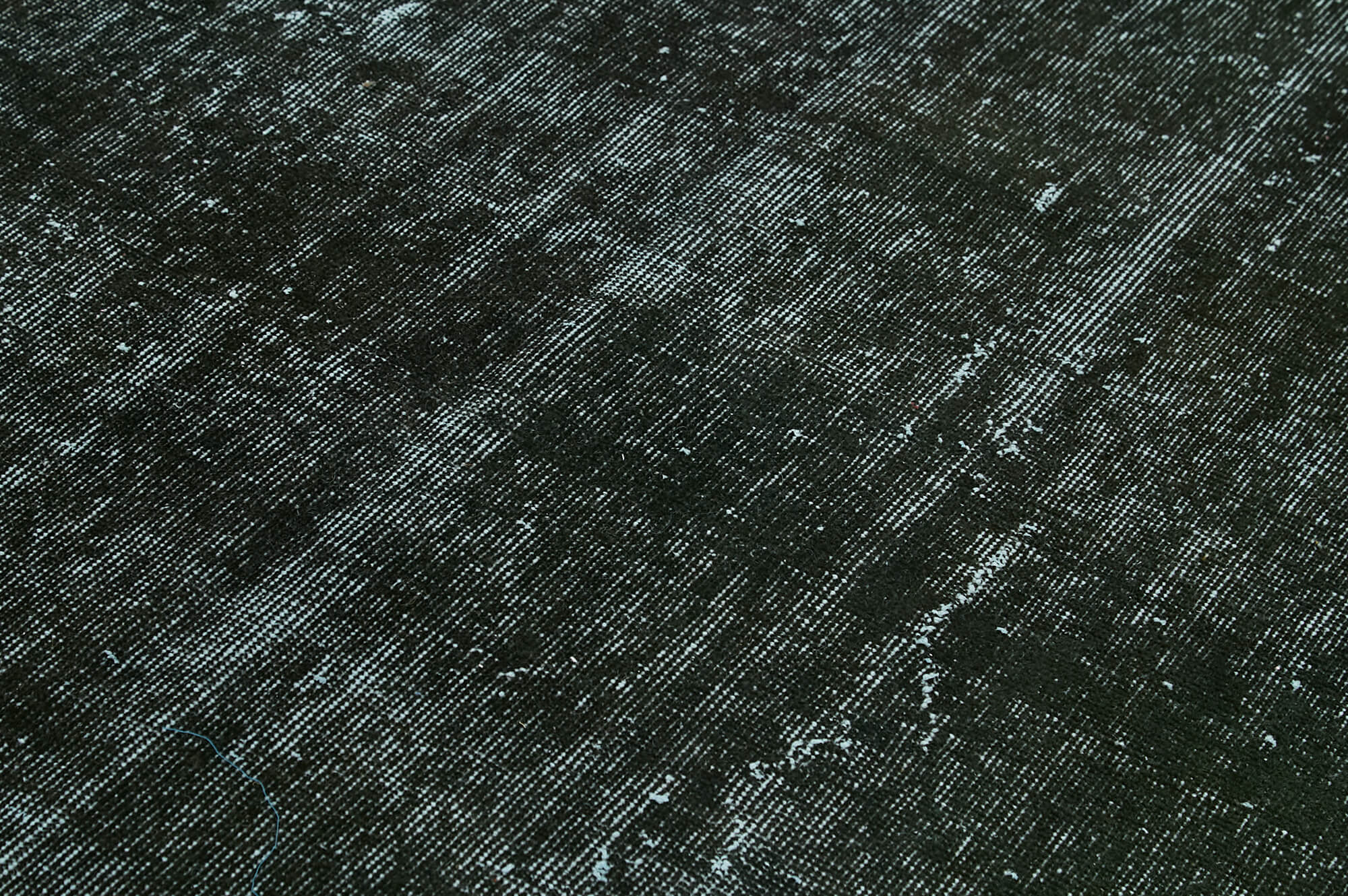 Vintage Handmade Area Rug - Overdyed Black Hand Knotted Turkish Wool Carpet 5'2" x 8'8"