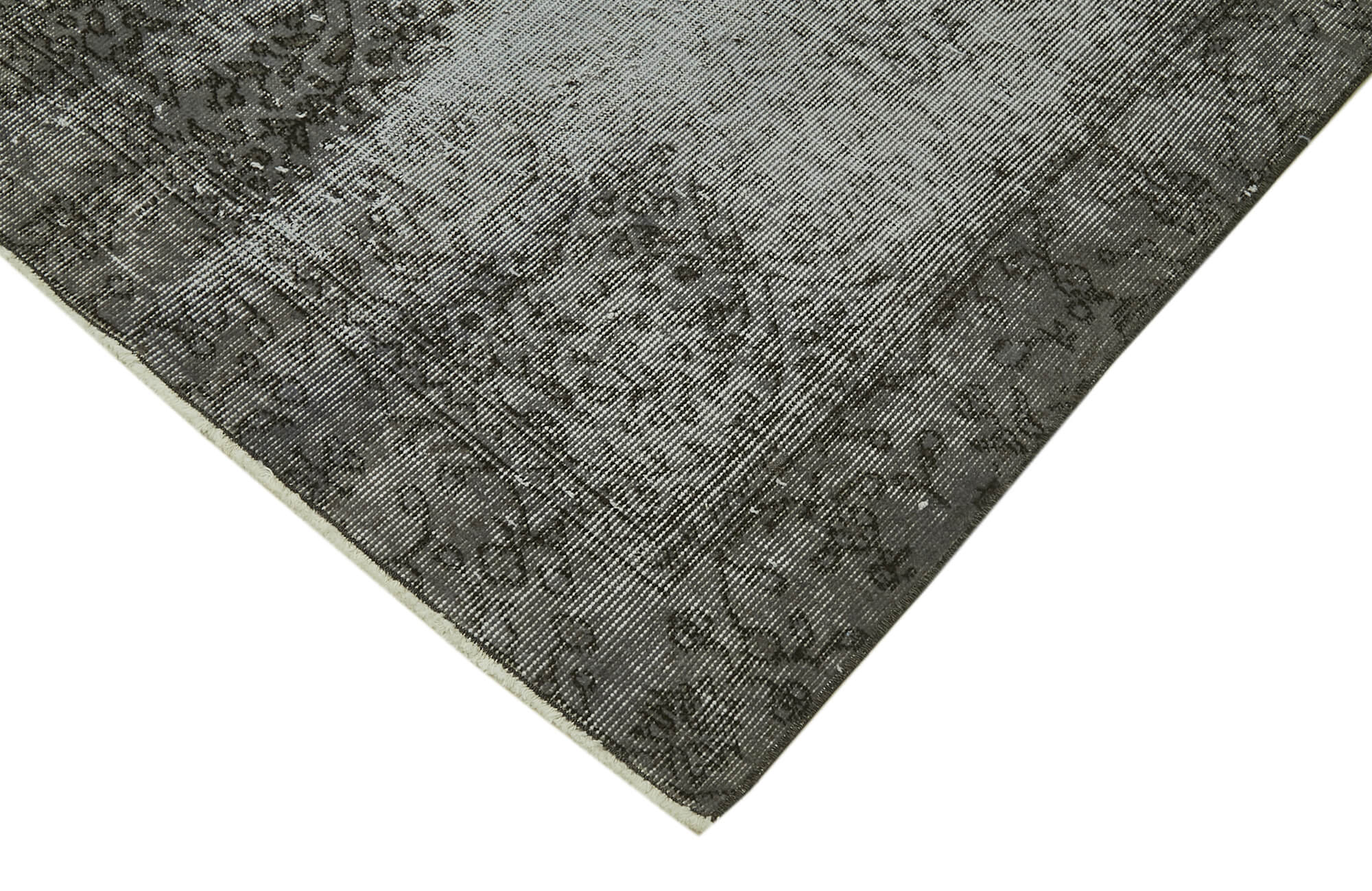 Handmade Vintage Area Rug – Overdyed Wool & Cotton, 4'11'' x 8'3'', Classic Turkish Style