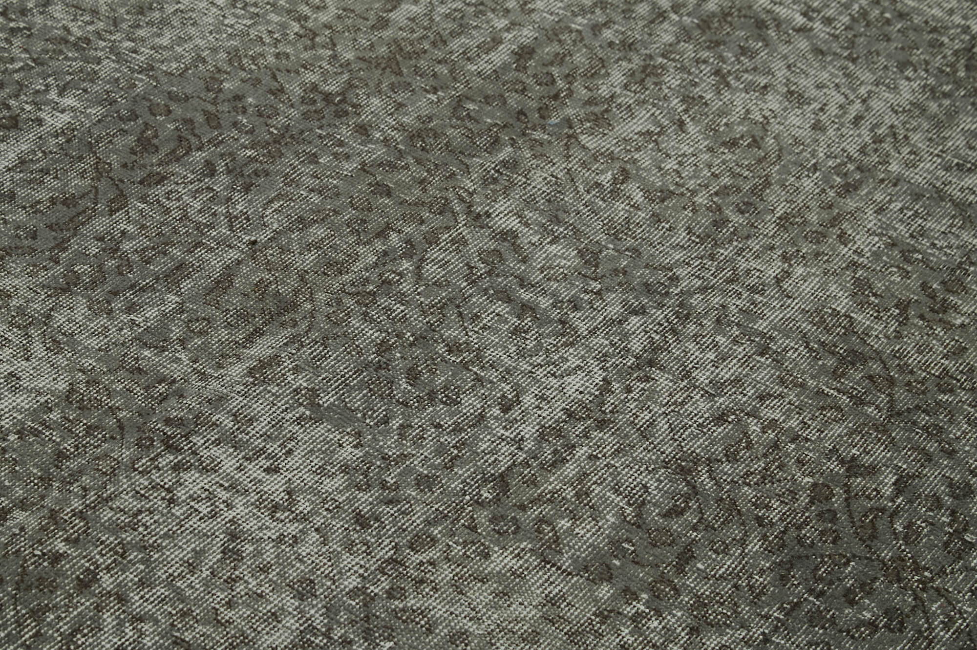 Vintage Wool Area Rug – Handmade Cotton Rug Overdyed Grey Carpet 6'4''x9'8''