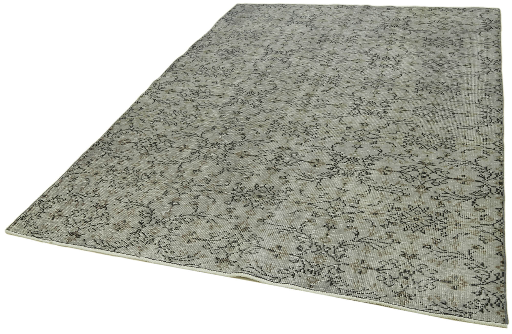 Handmade Vintage Area Rug – Overdyed Wool Rug | Turkish Vintage Carpet 6'4''x9'2''