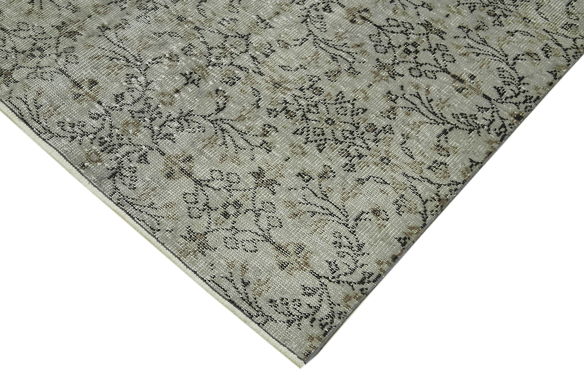 Handmade Vintage Area Rug – Overdyed Wool Rug | Turkish Vintage Carpet 6'4''x9'2''