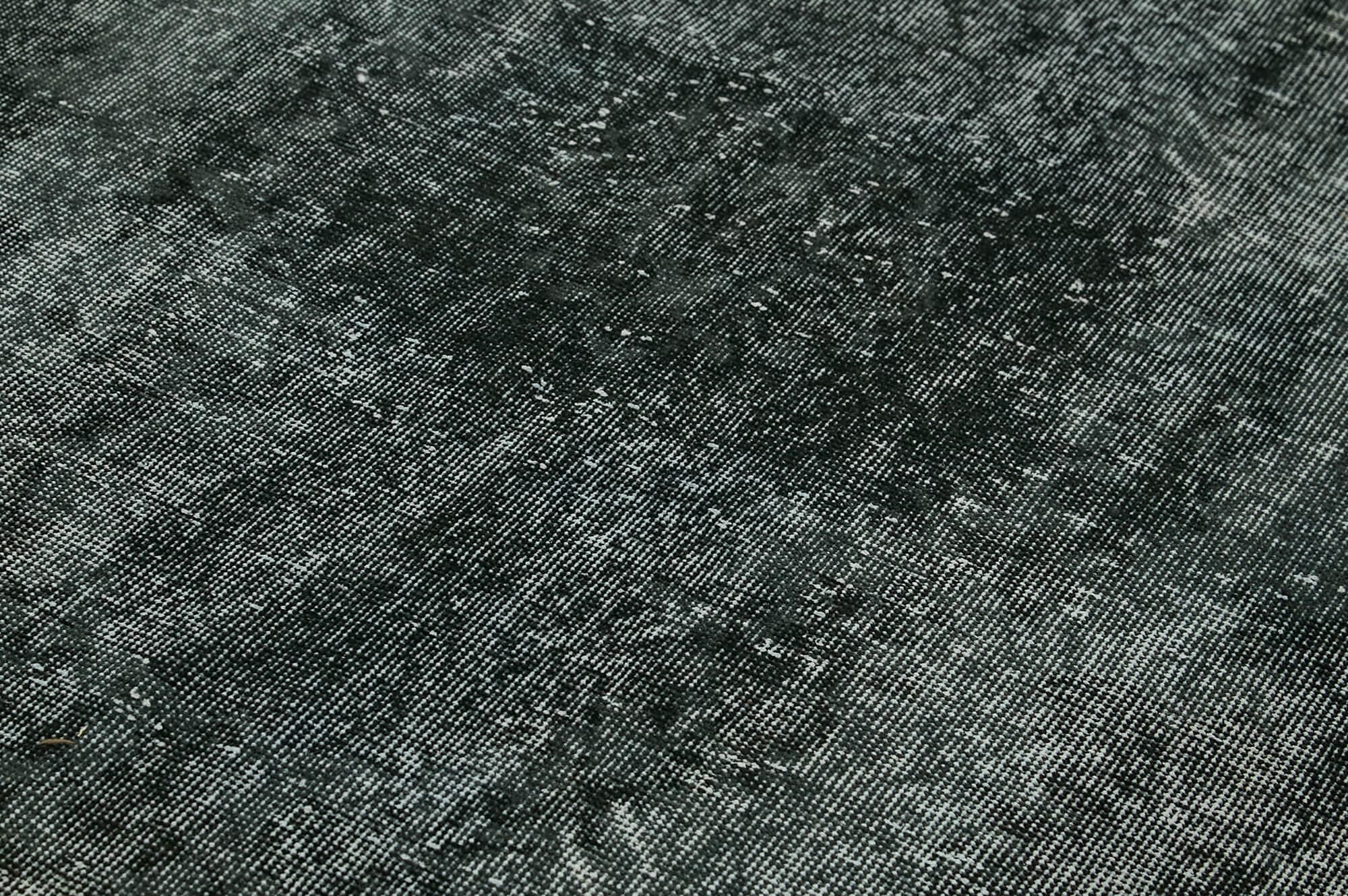 Vintage Handmade Area Rug – Overdyed Black Turkish Cotton Wool Carpet 5'10''x9'2''