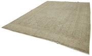 Handmade Wool Area Rug – Persian Classic Beige Vintage Handwoven Carpet 9'6"x12'9"